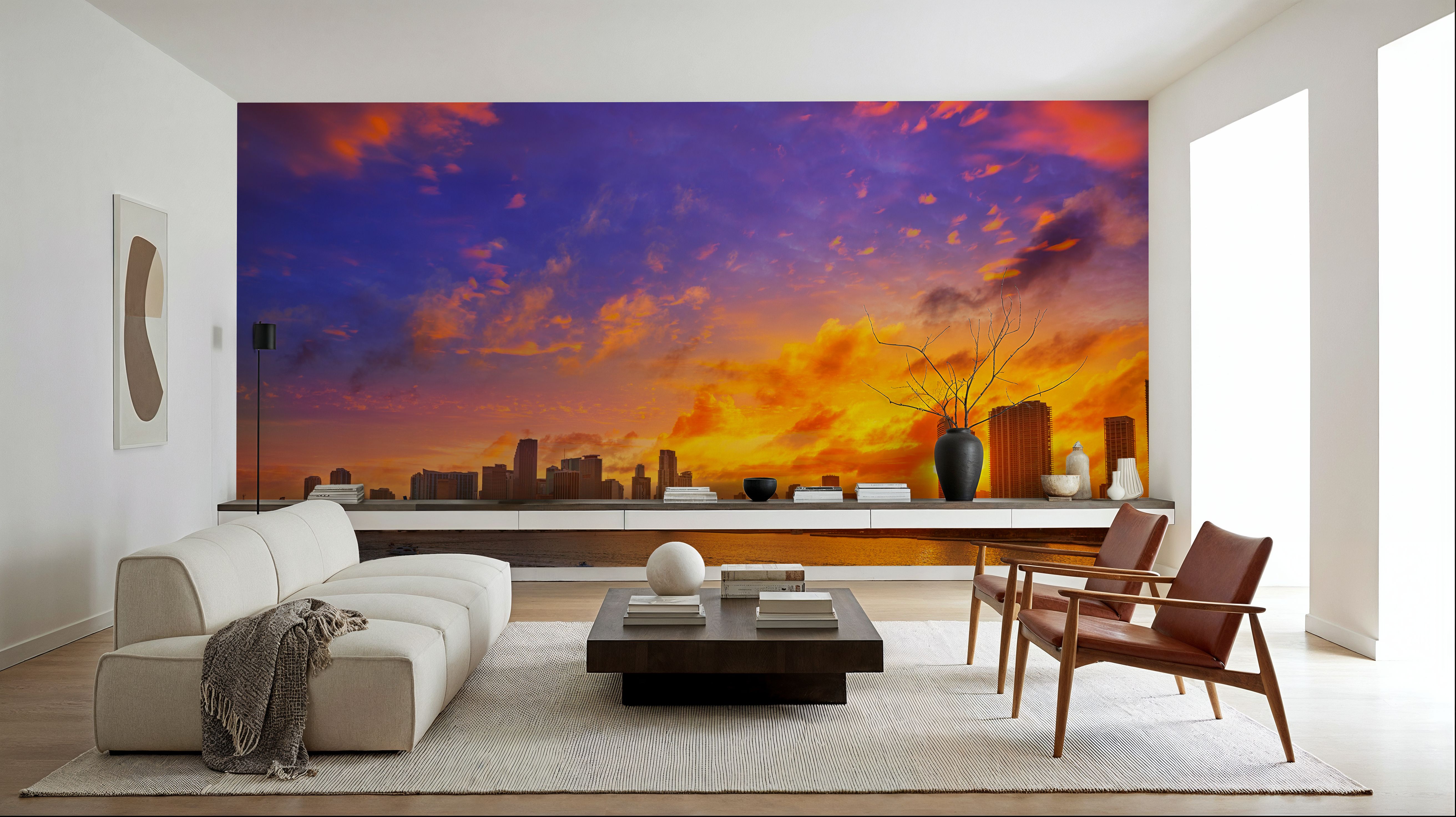 Miami Sunset, Behang