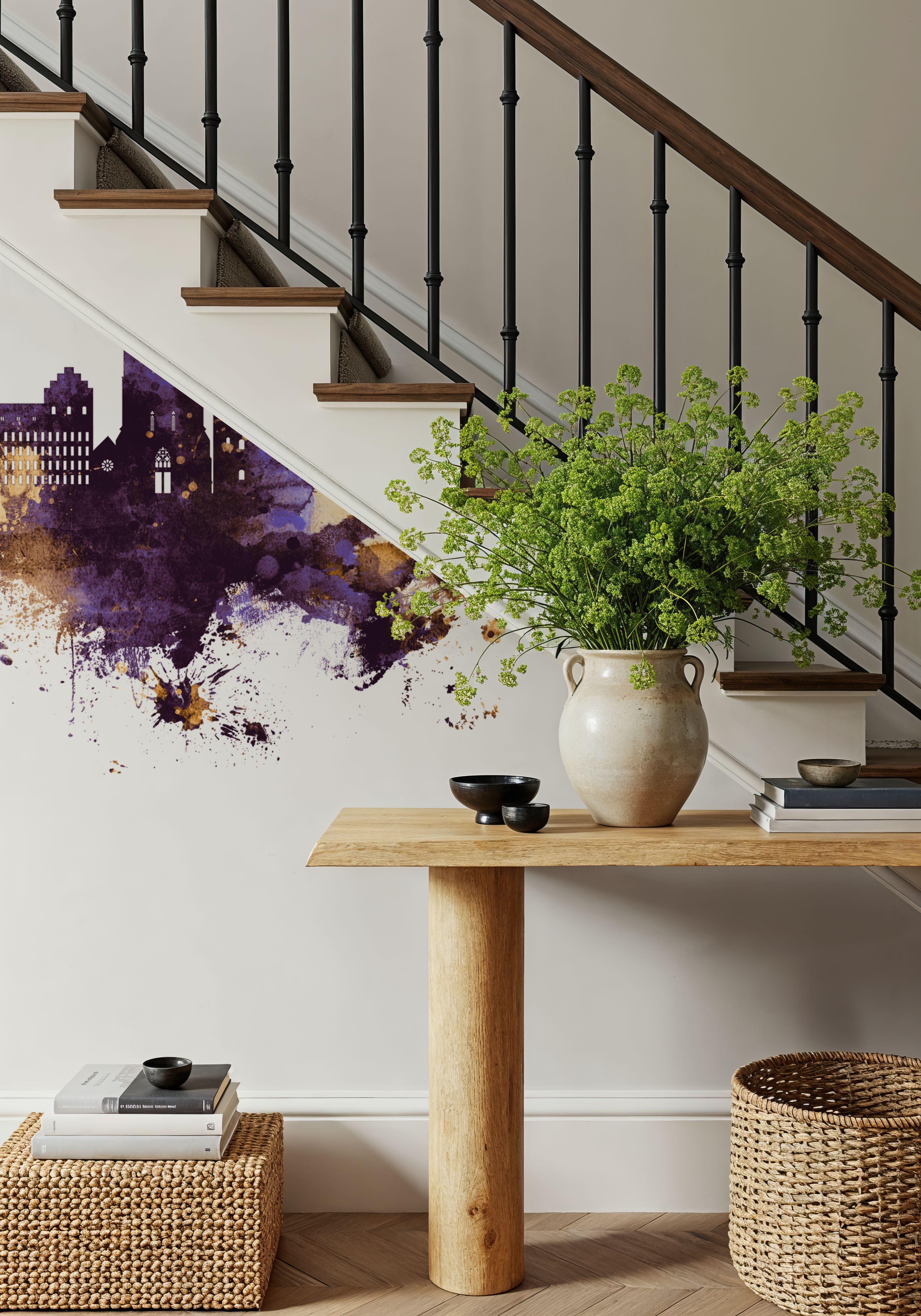 Münster Germany Skyline Purple & Gold