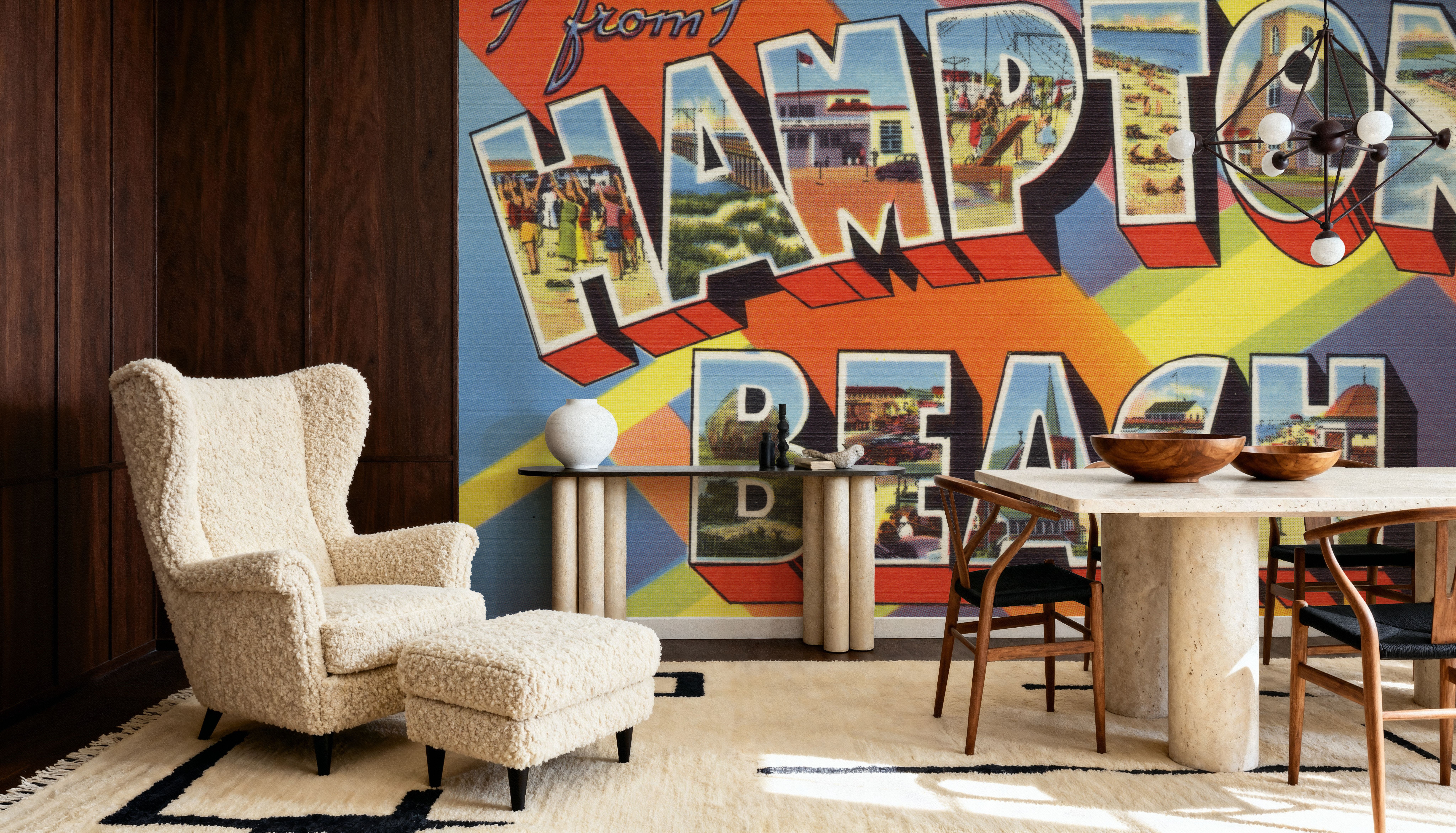 Greetings from Hampton Beach - Screenprint Postcard