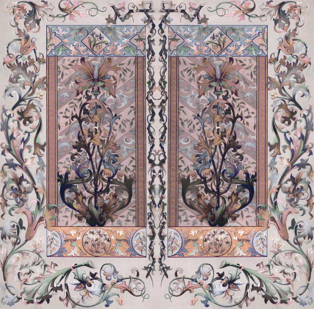 Plant Fantasy Ornament, Salmon