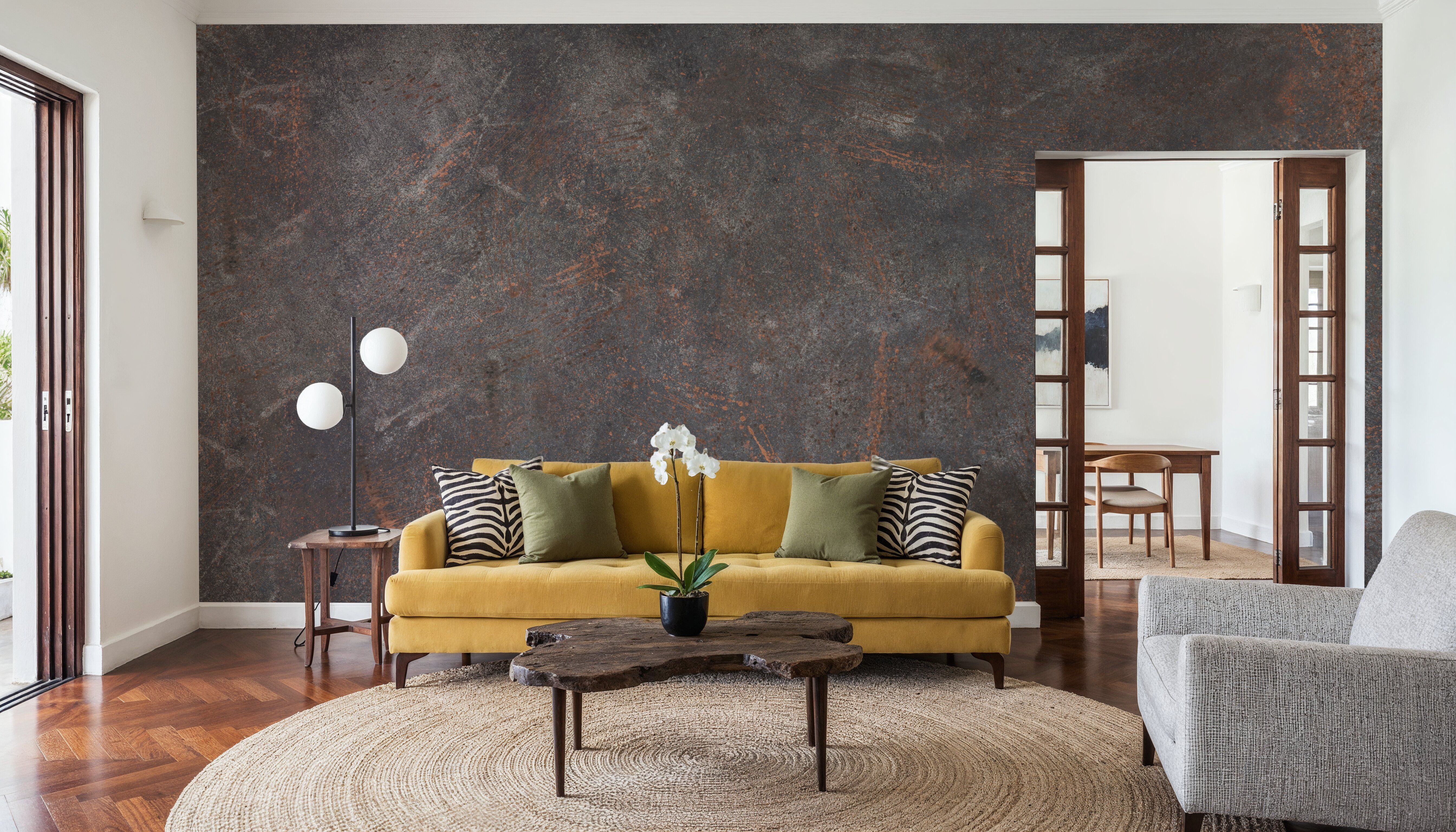 Distressed Iron Panoramic, Wallpaper