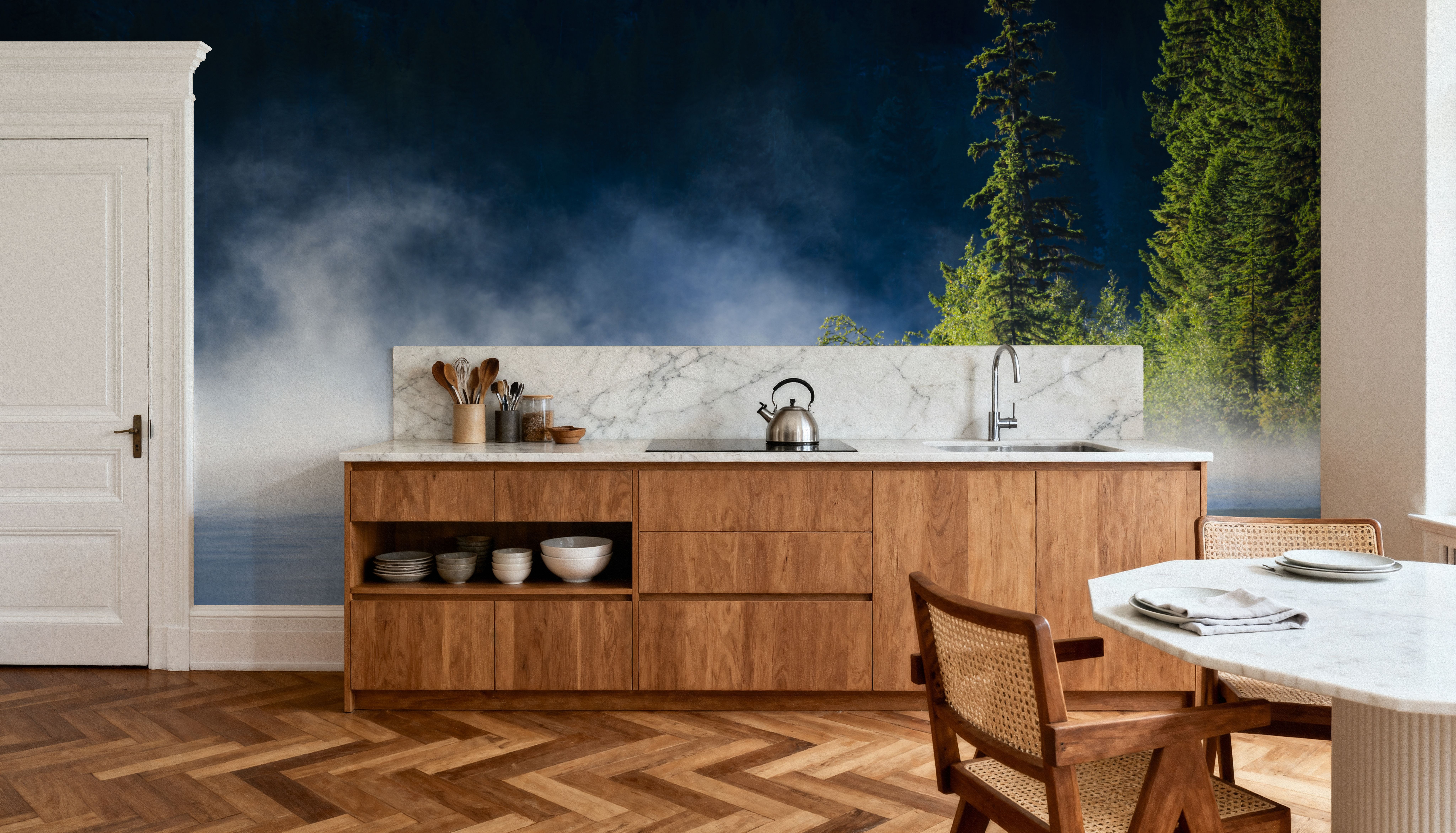 Lakeshore Fog, Wallpaper