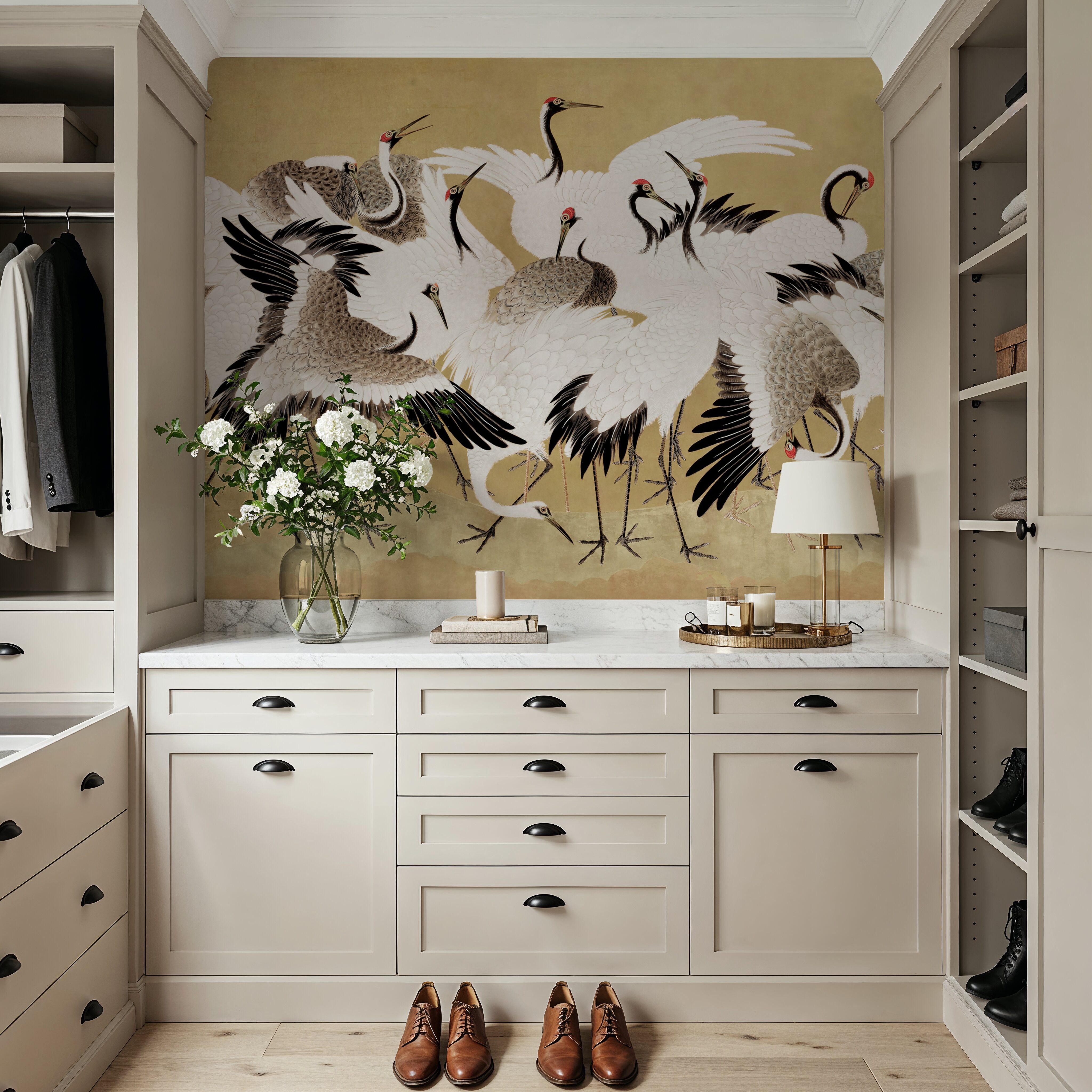 Japanese Flock of Cranes, Butter