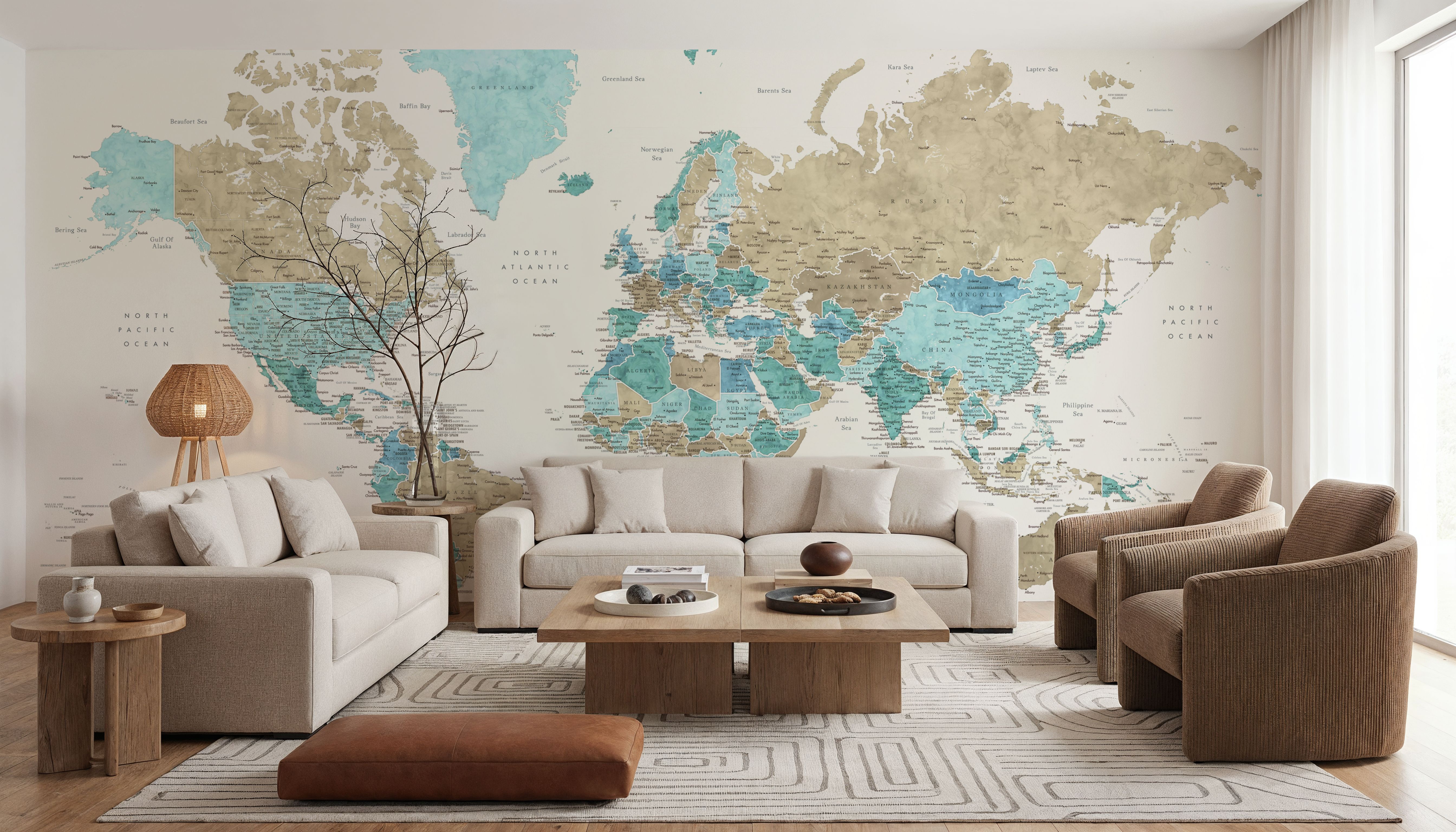 World Map Cities - Phillipa