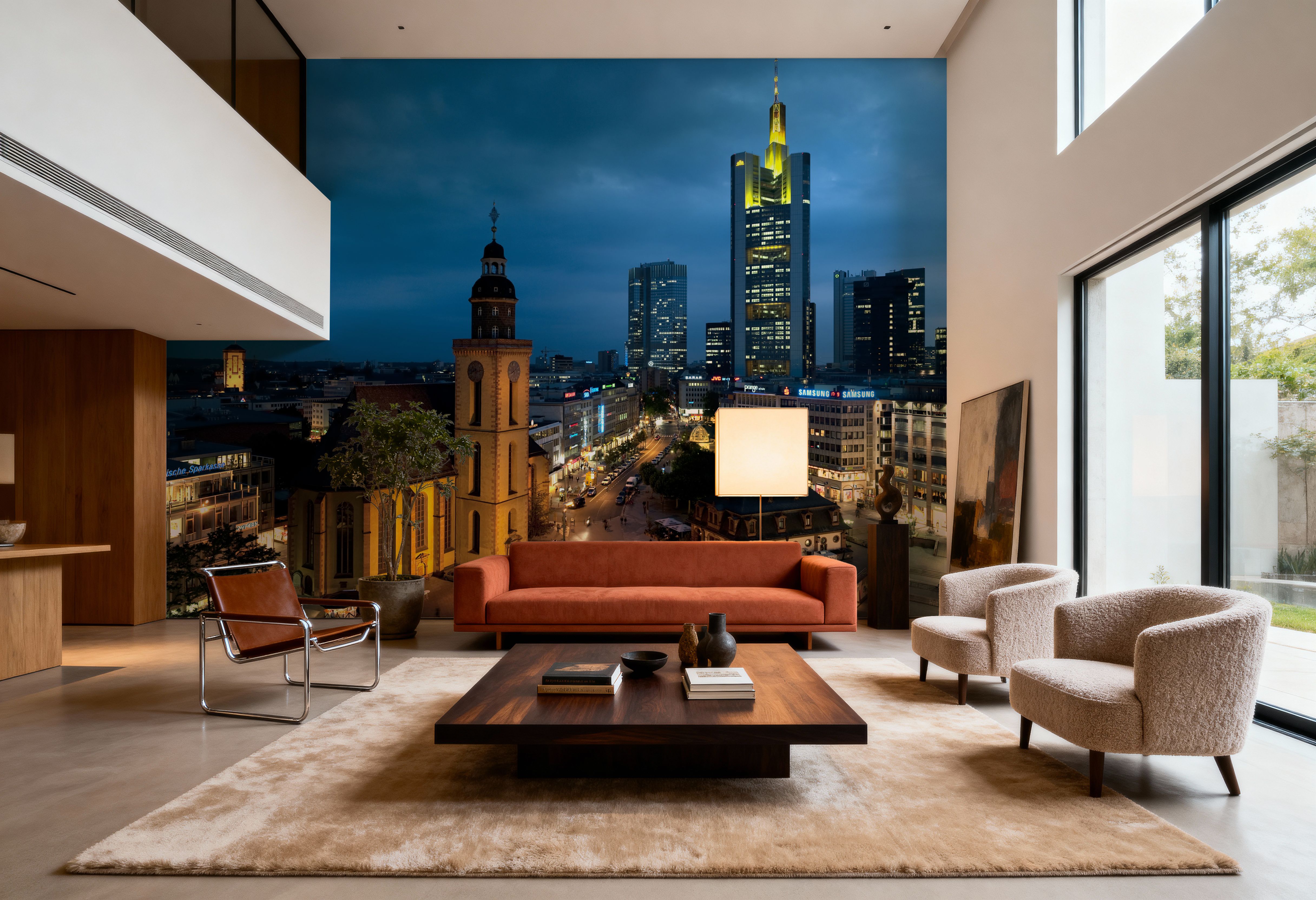 Sky Blue Twilight Metropolis, Wallpaper