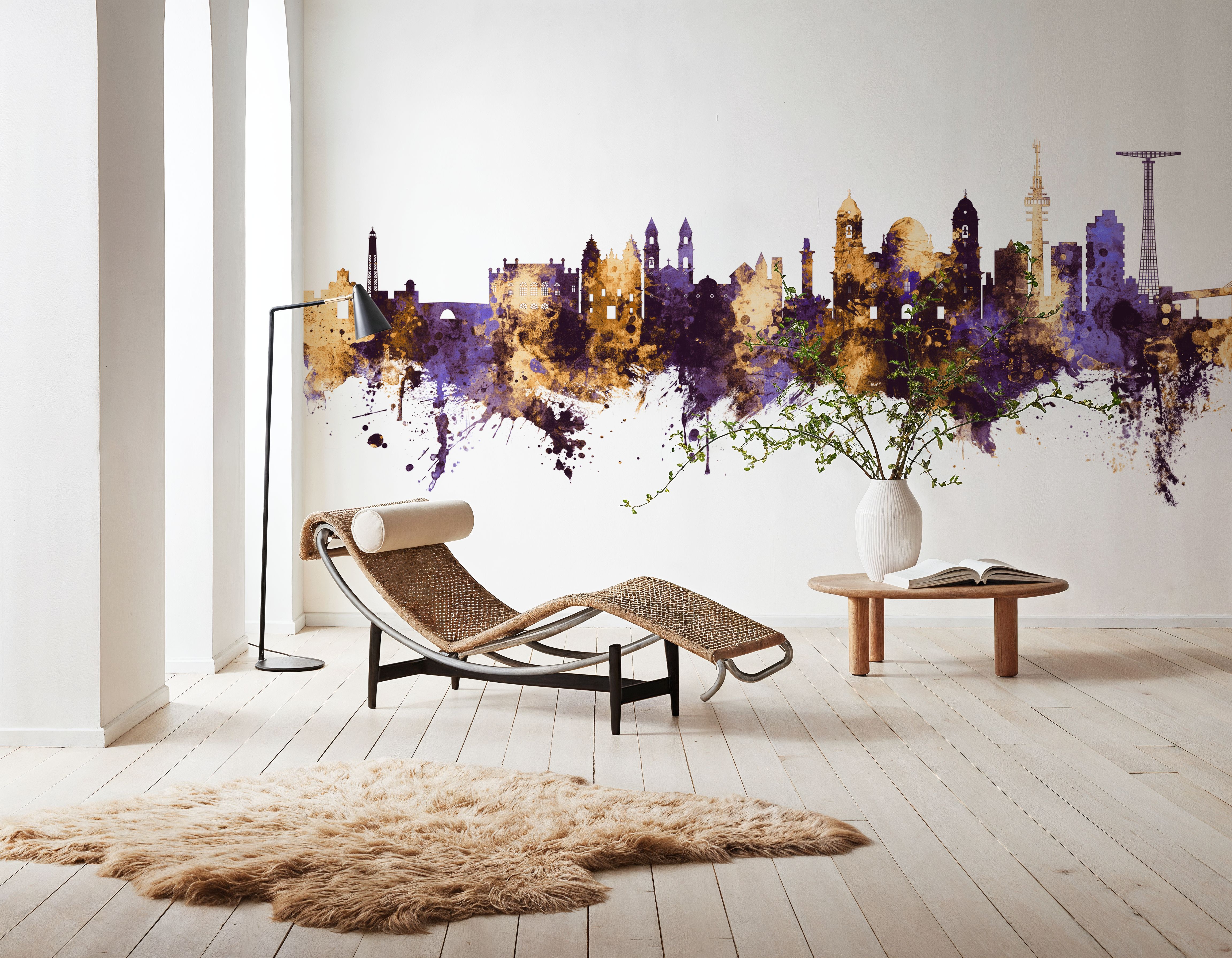 Cádiz Spain Skyline Purple & Gold