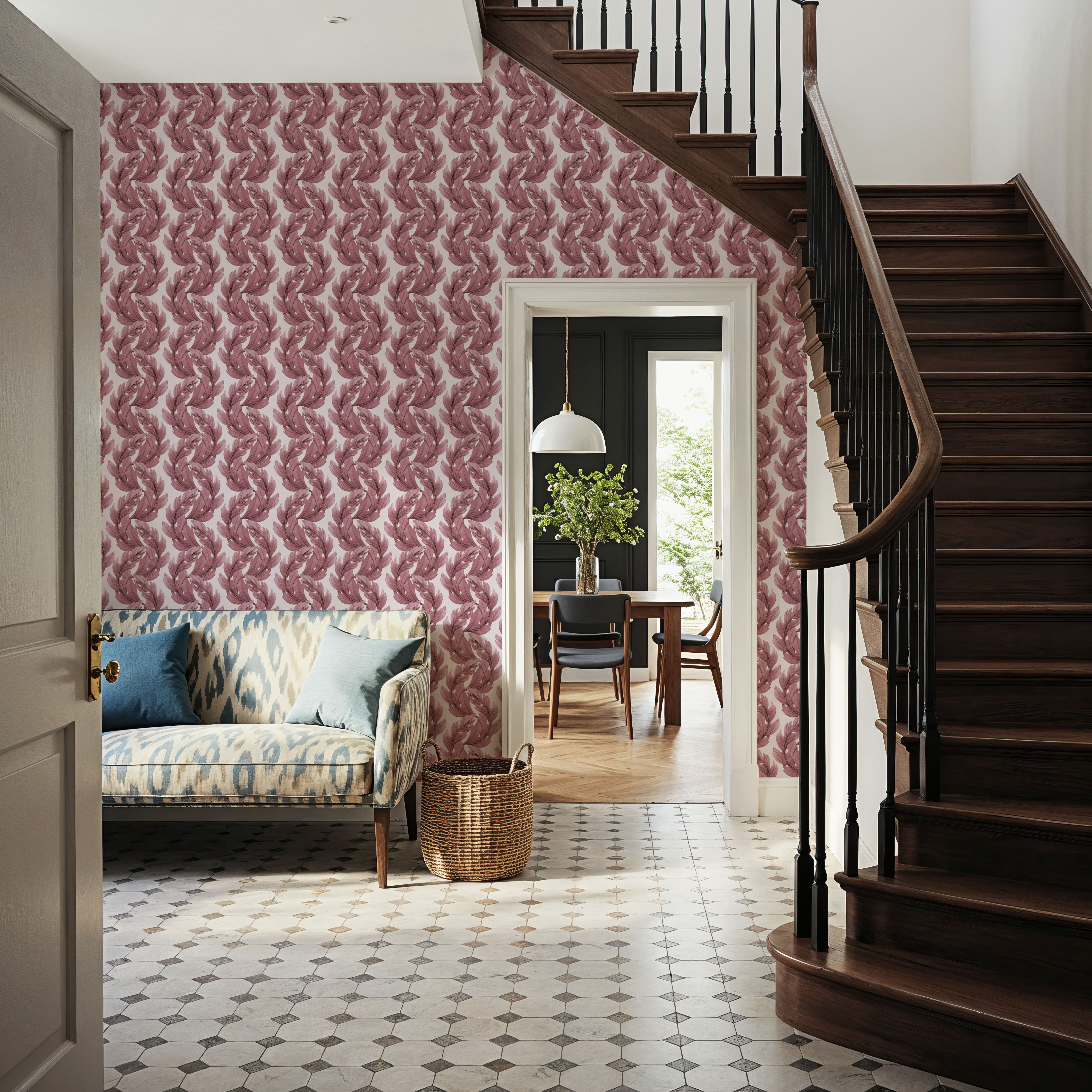 Verdant Plume, Chalky Rose