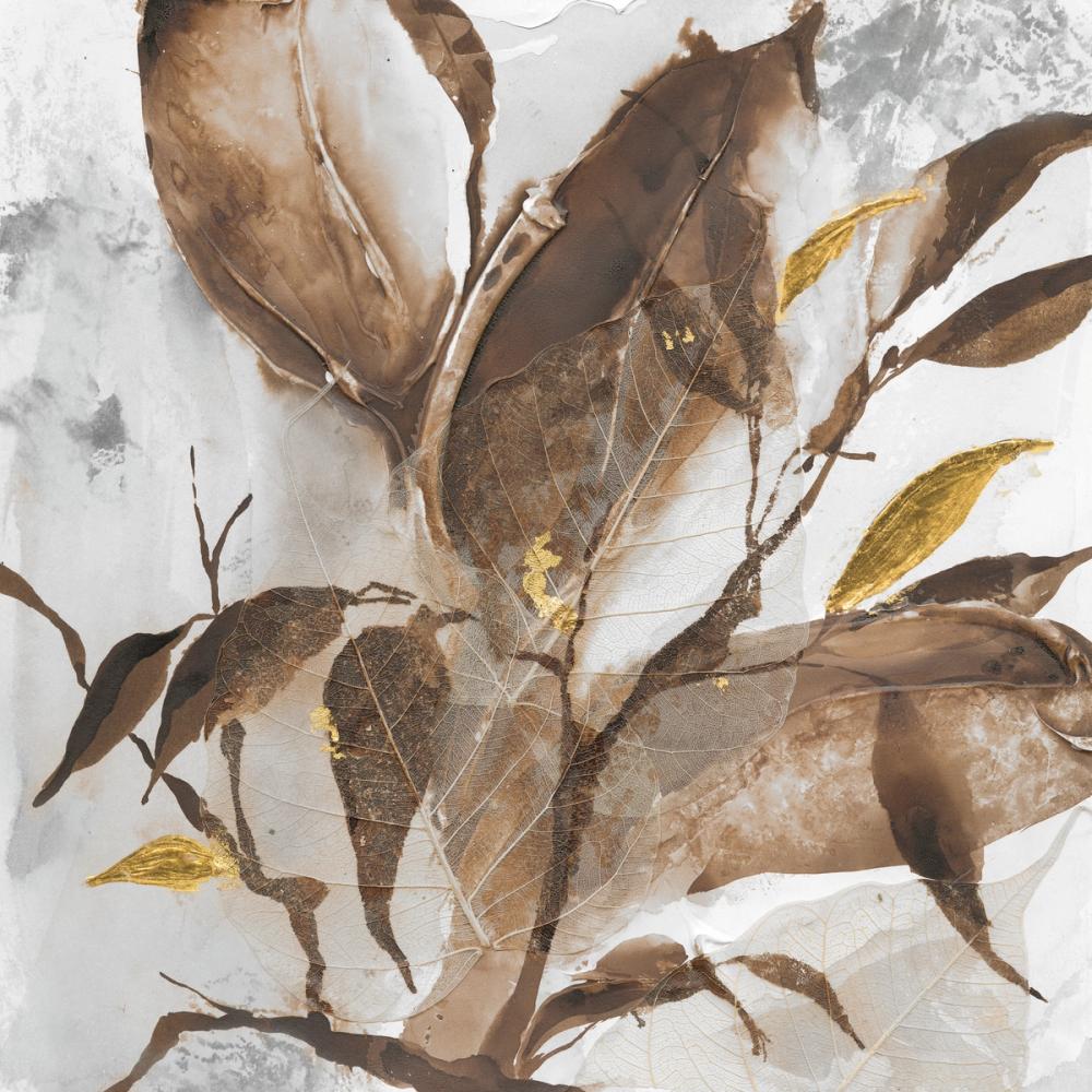 Gilded Leaf Collage I