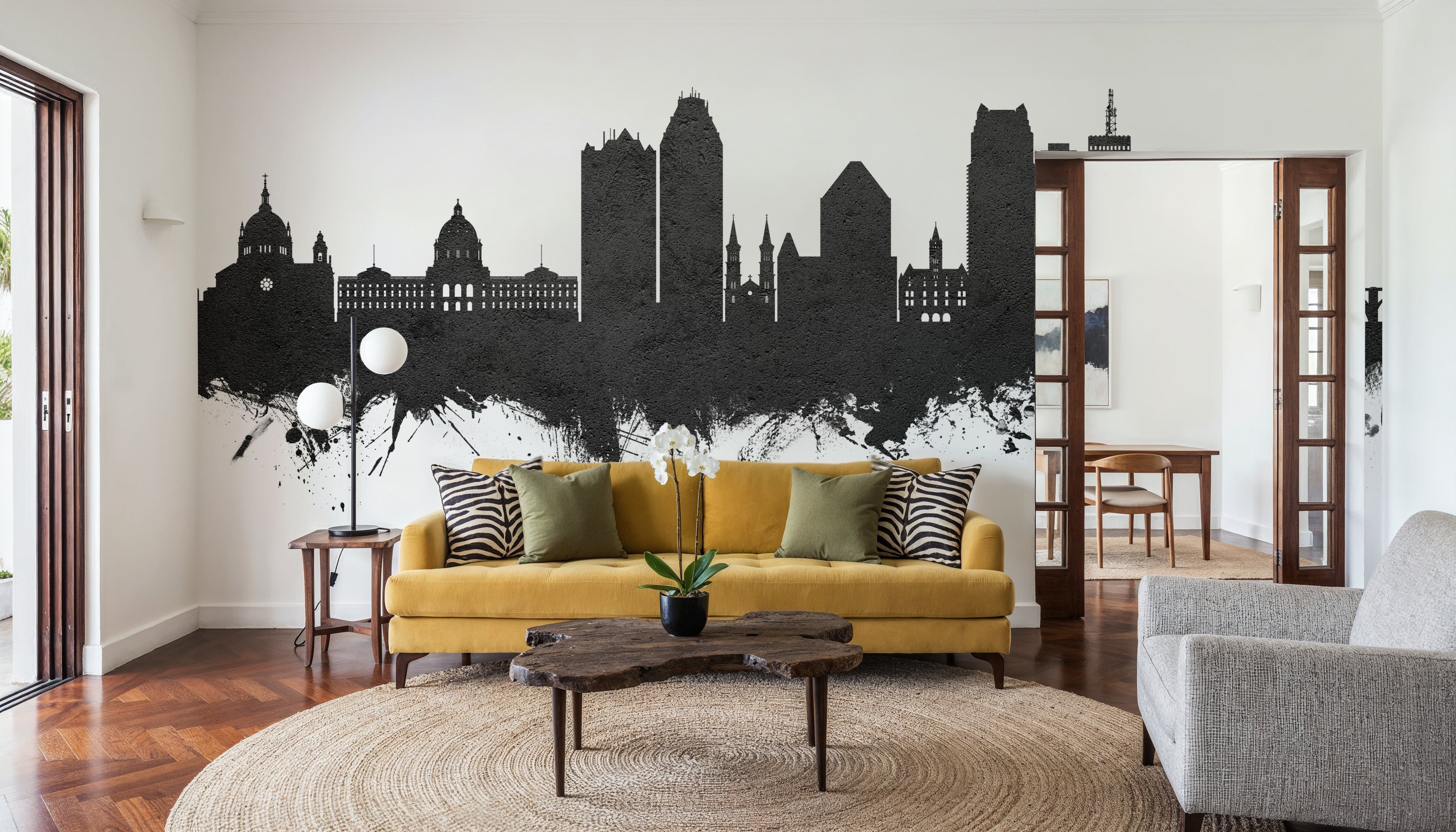 Saint Paul Minnesota Skyline Black & White