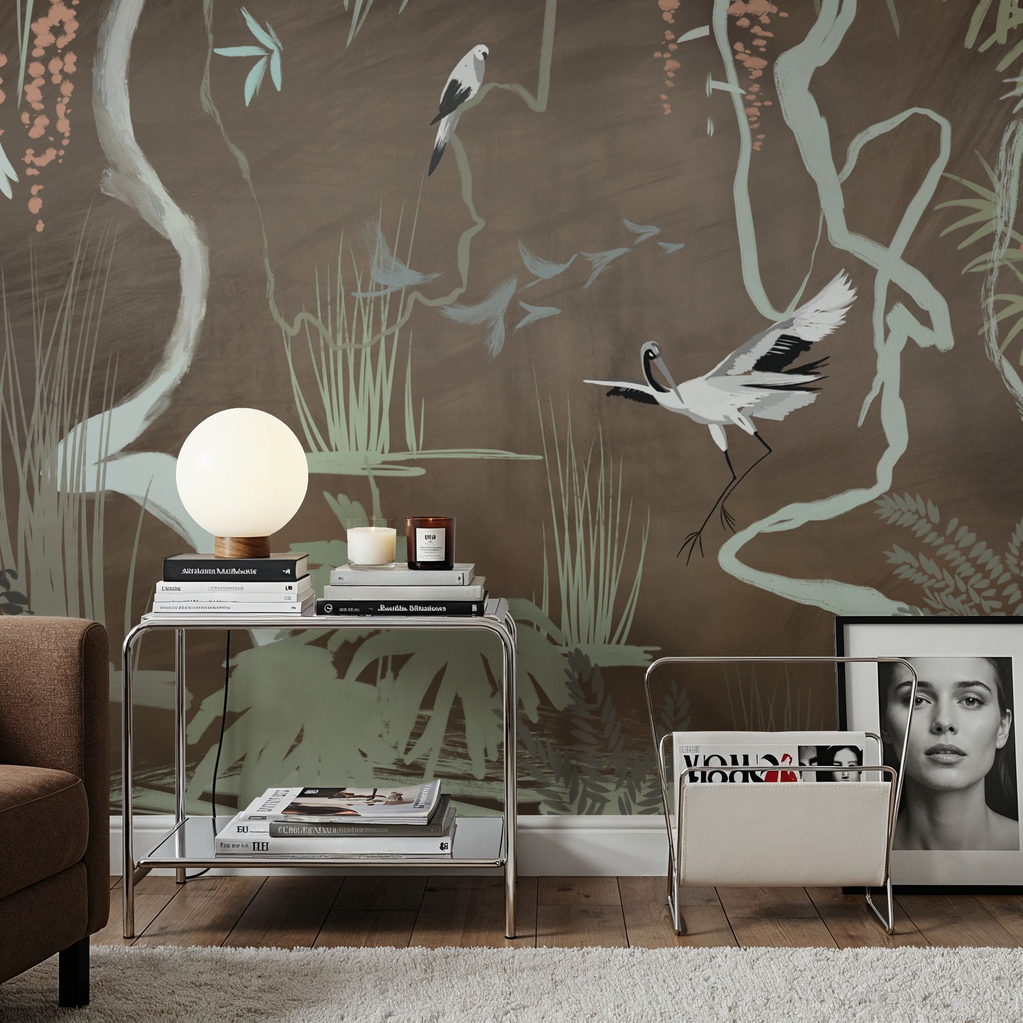 Painted Herons Scenery, Earth