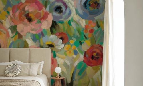 Vivid Coral Floral I