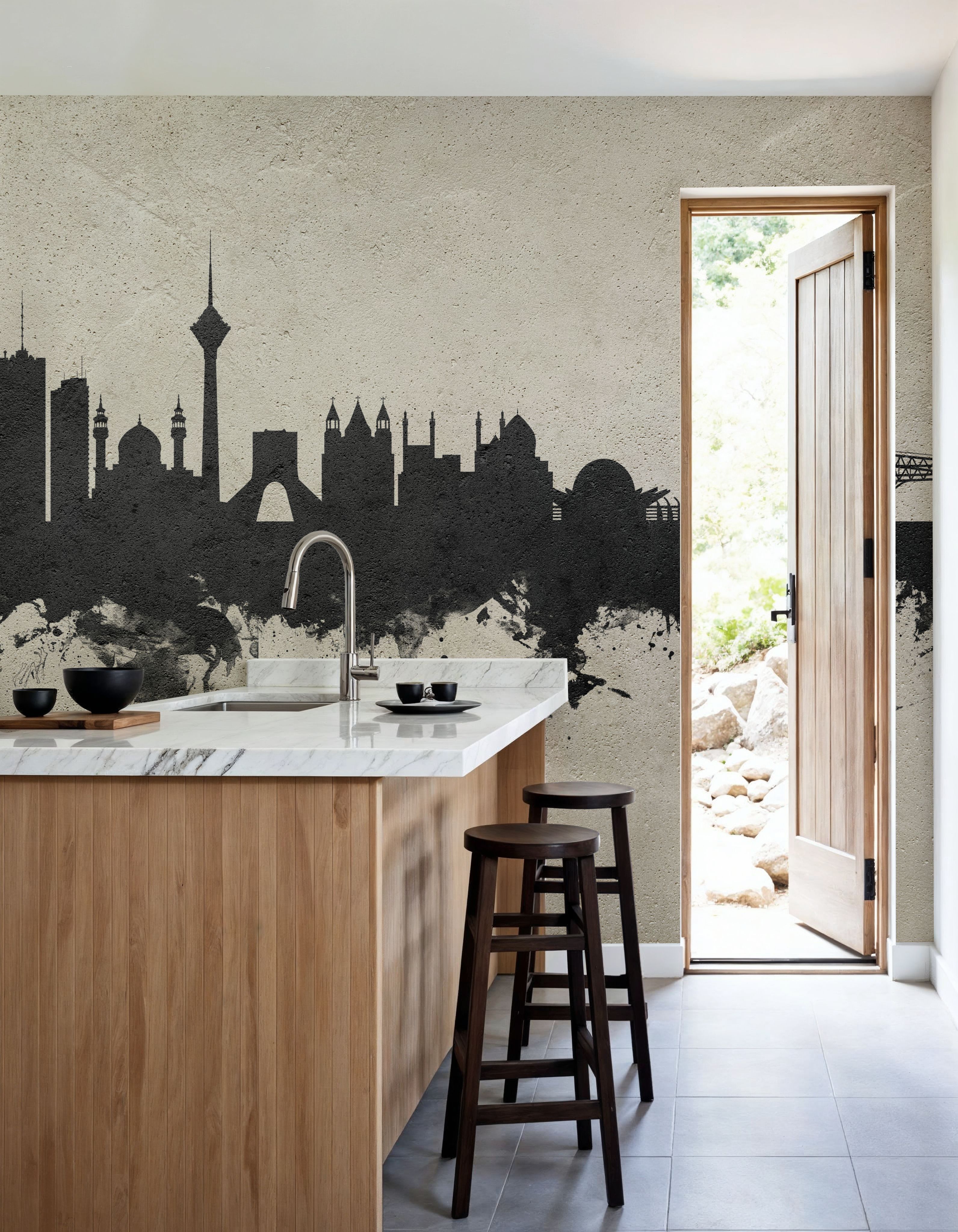 Tehran Iran Skyline Concrete