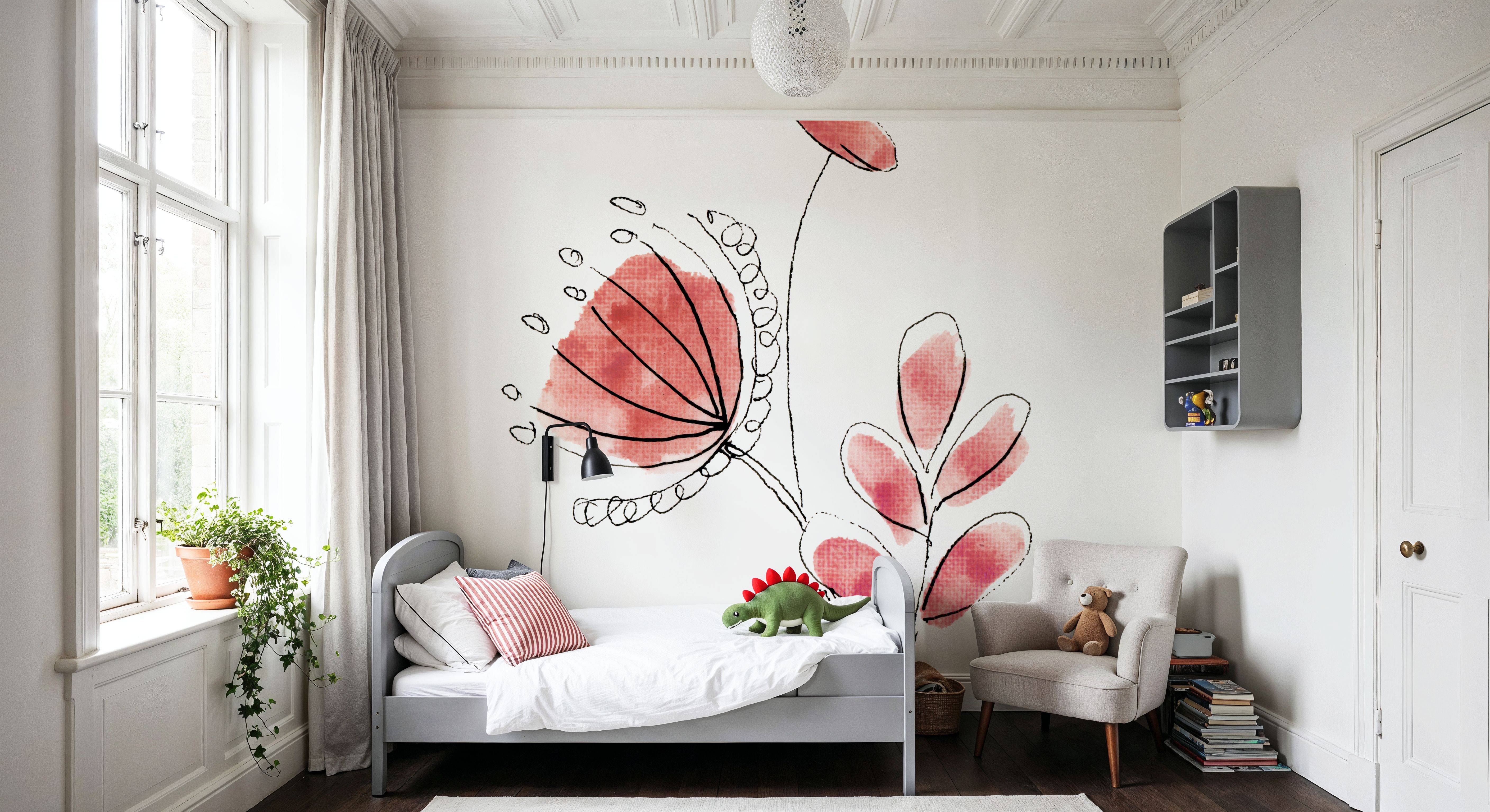 Line Flower II, Wallpaper