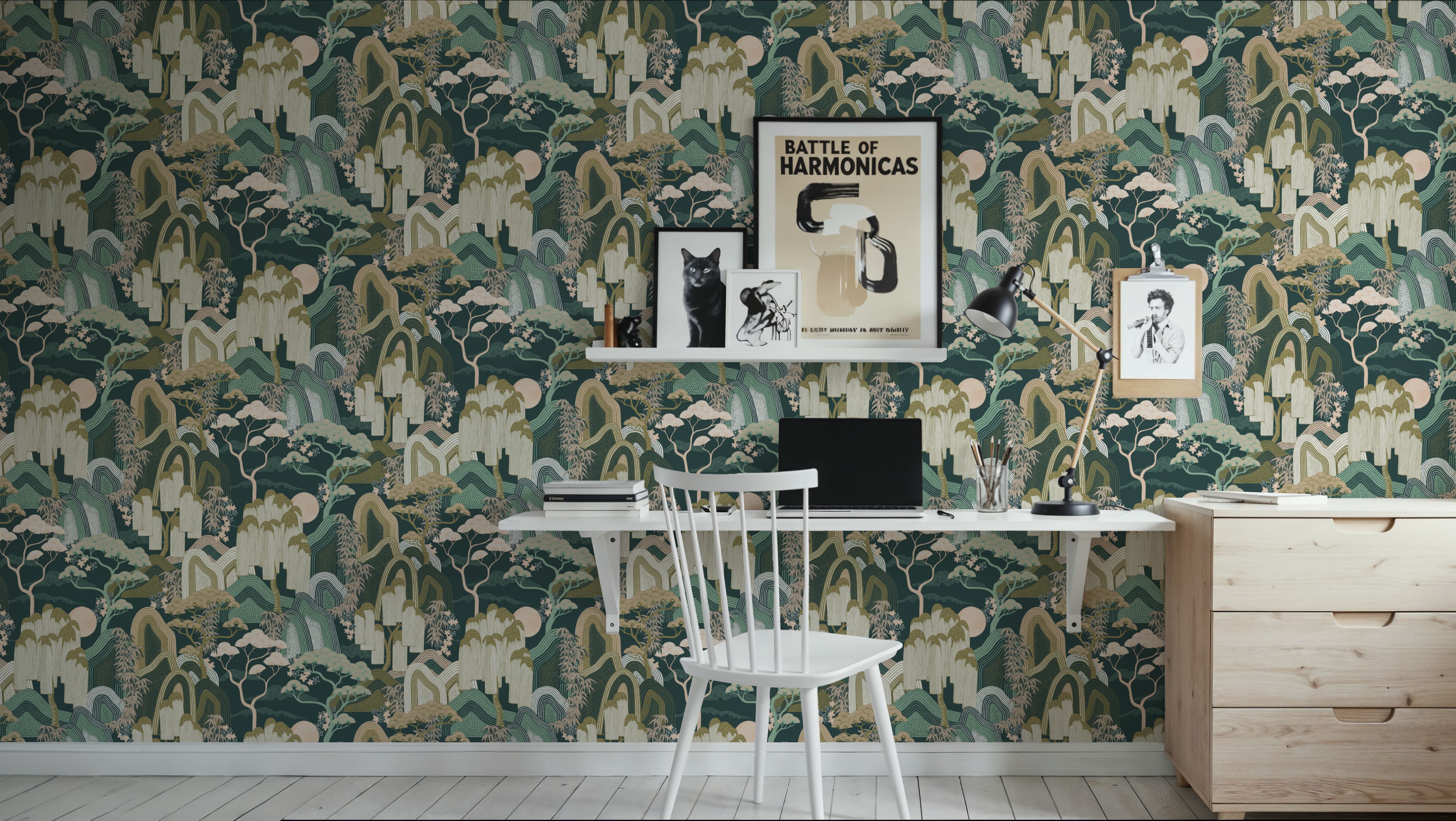Whispers of the Mountain Pattern, Green