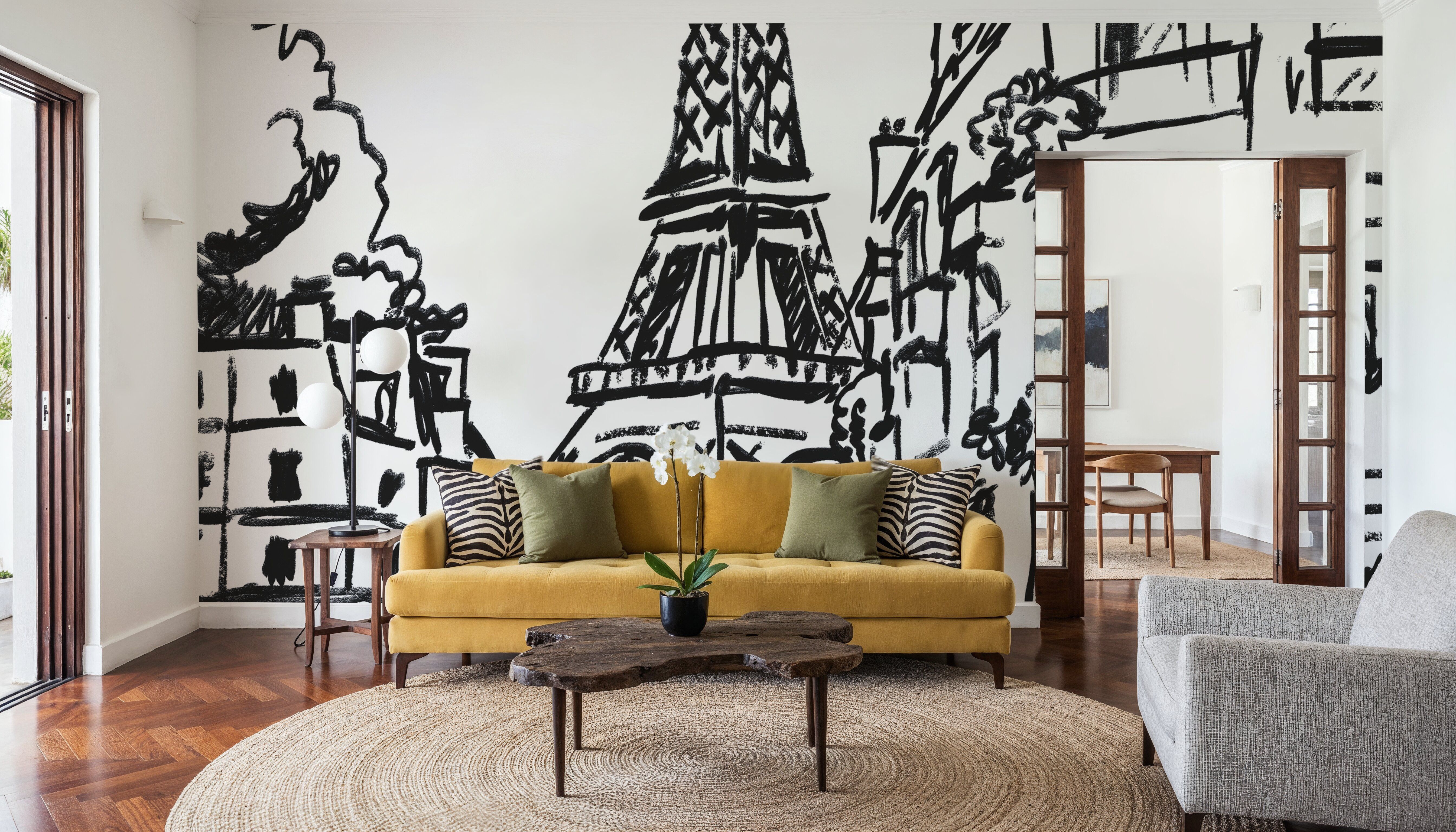 Paris Scene Sketch I, Tapet