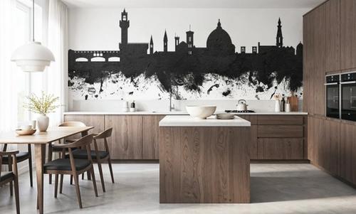 Florence Italy Skyline Black & White