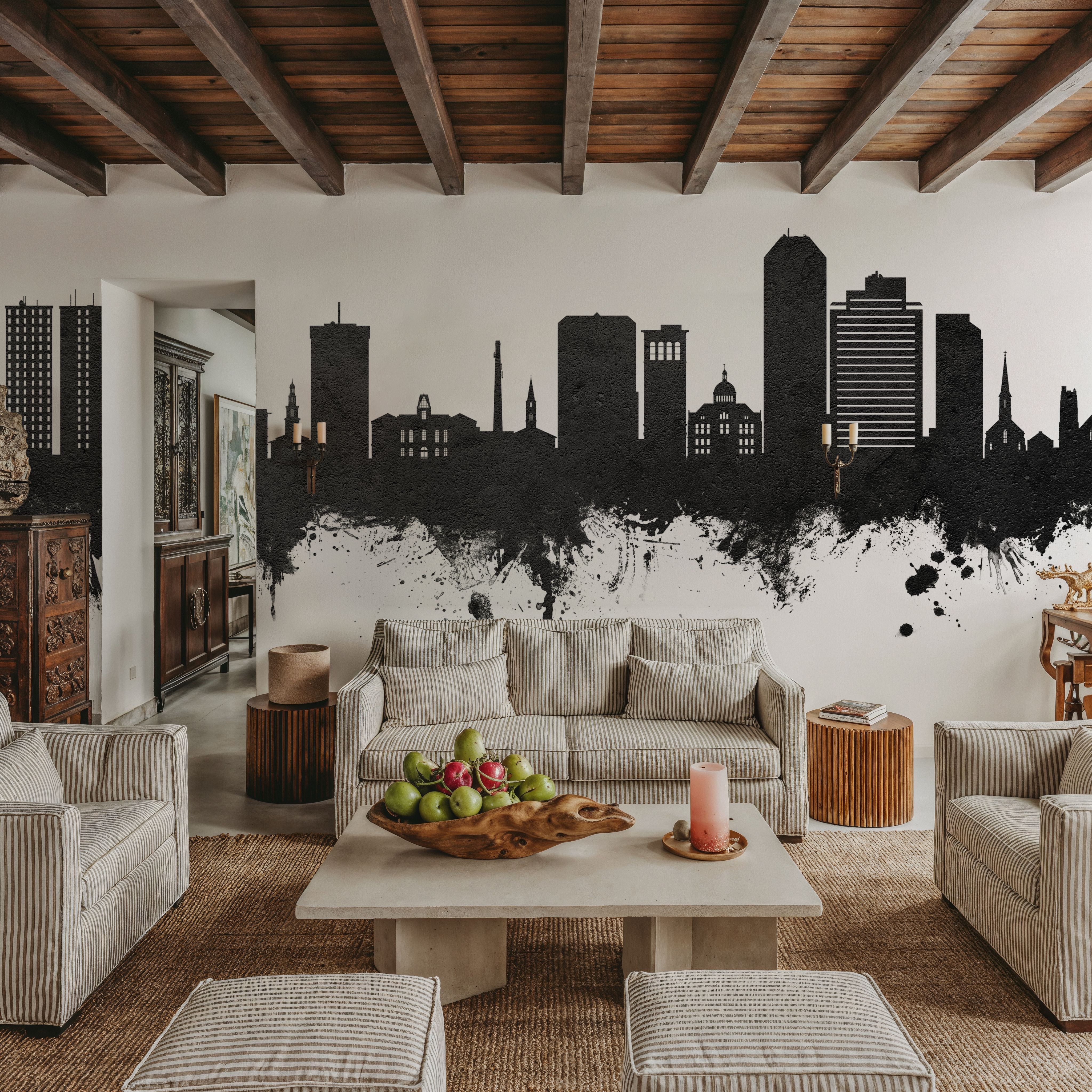 Lexington Kentucky Skyline Black & White