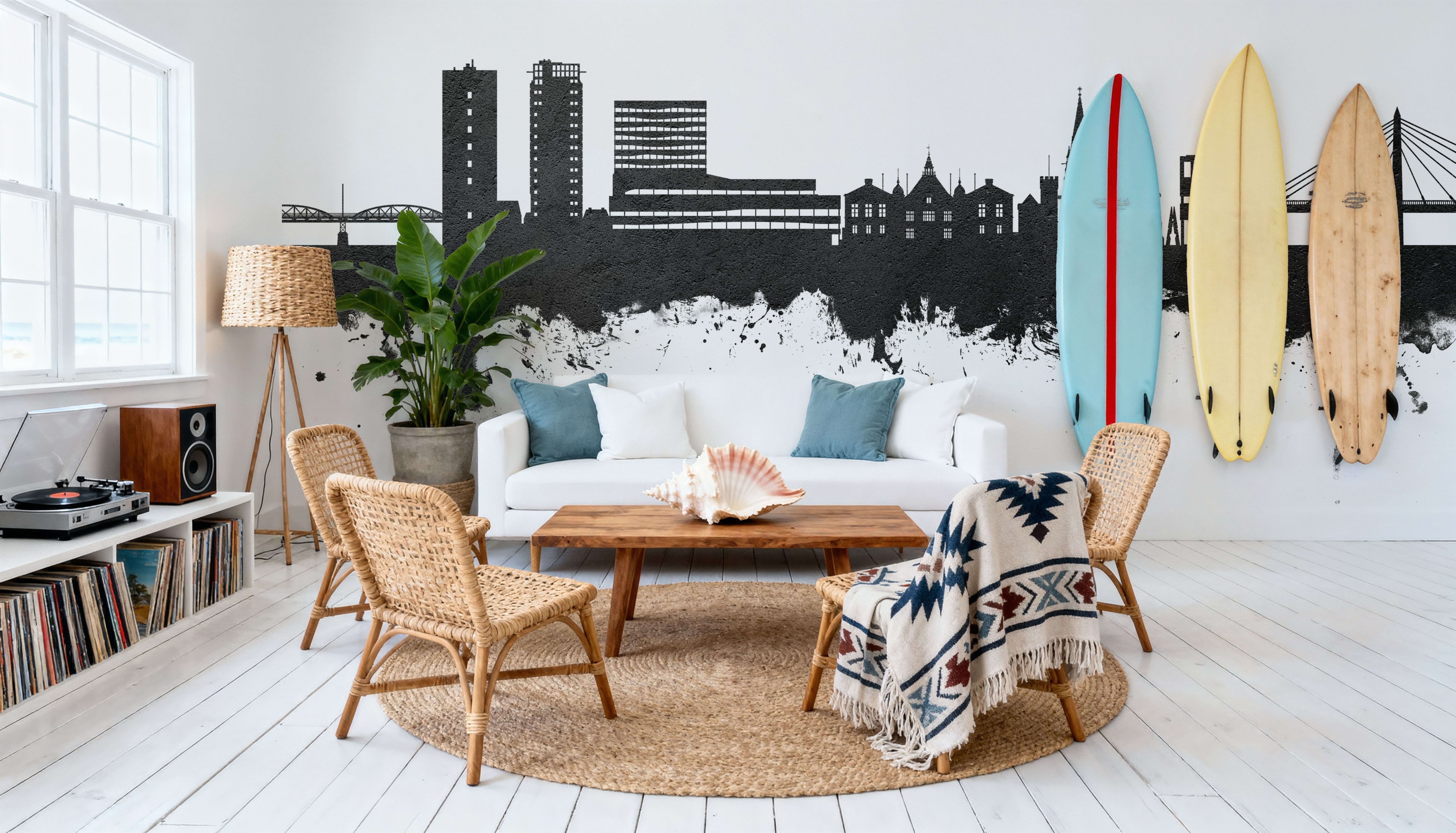 Umeå Skyline Black & White