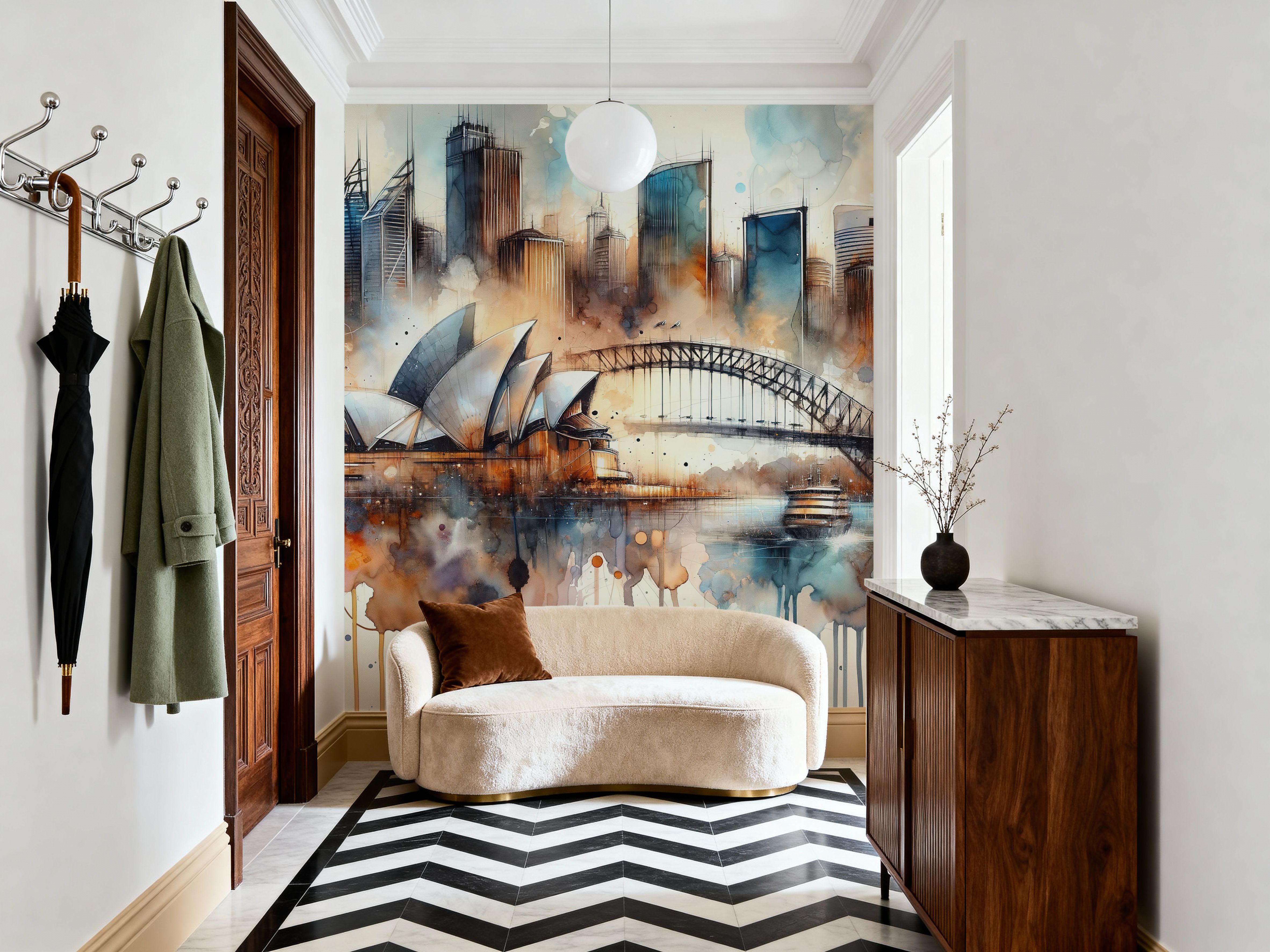 Watercolor Skyline Sydney