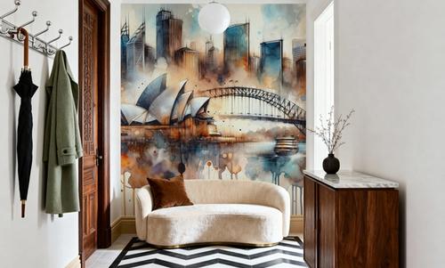 Watercolor Skyline Sydney