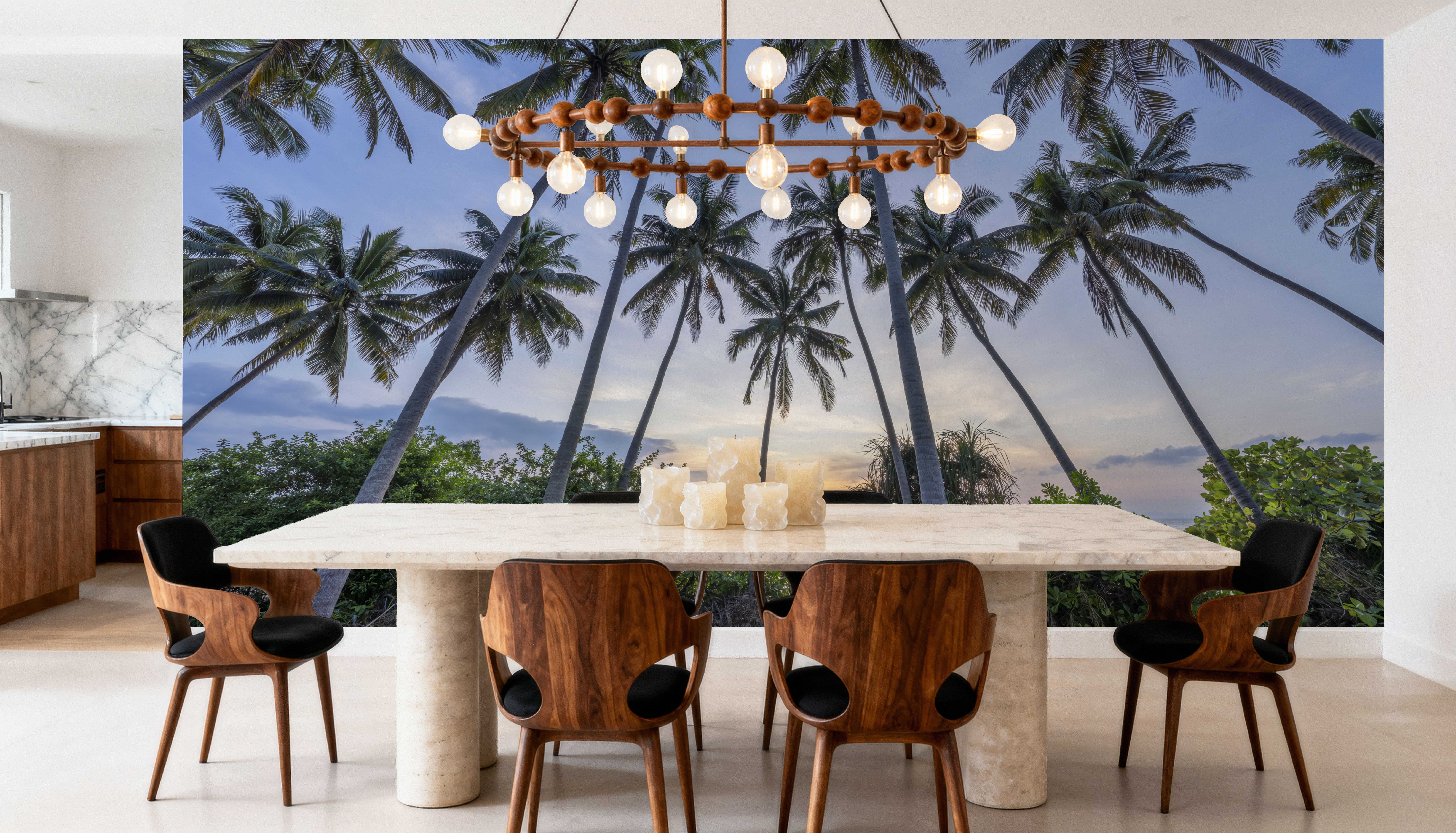 Tropical Sunset Palm