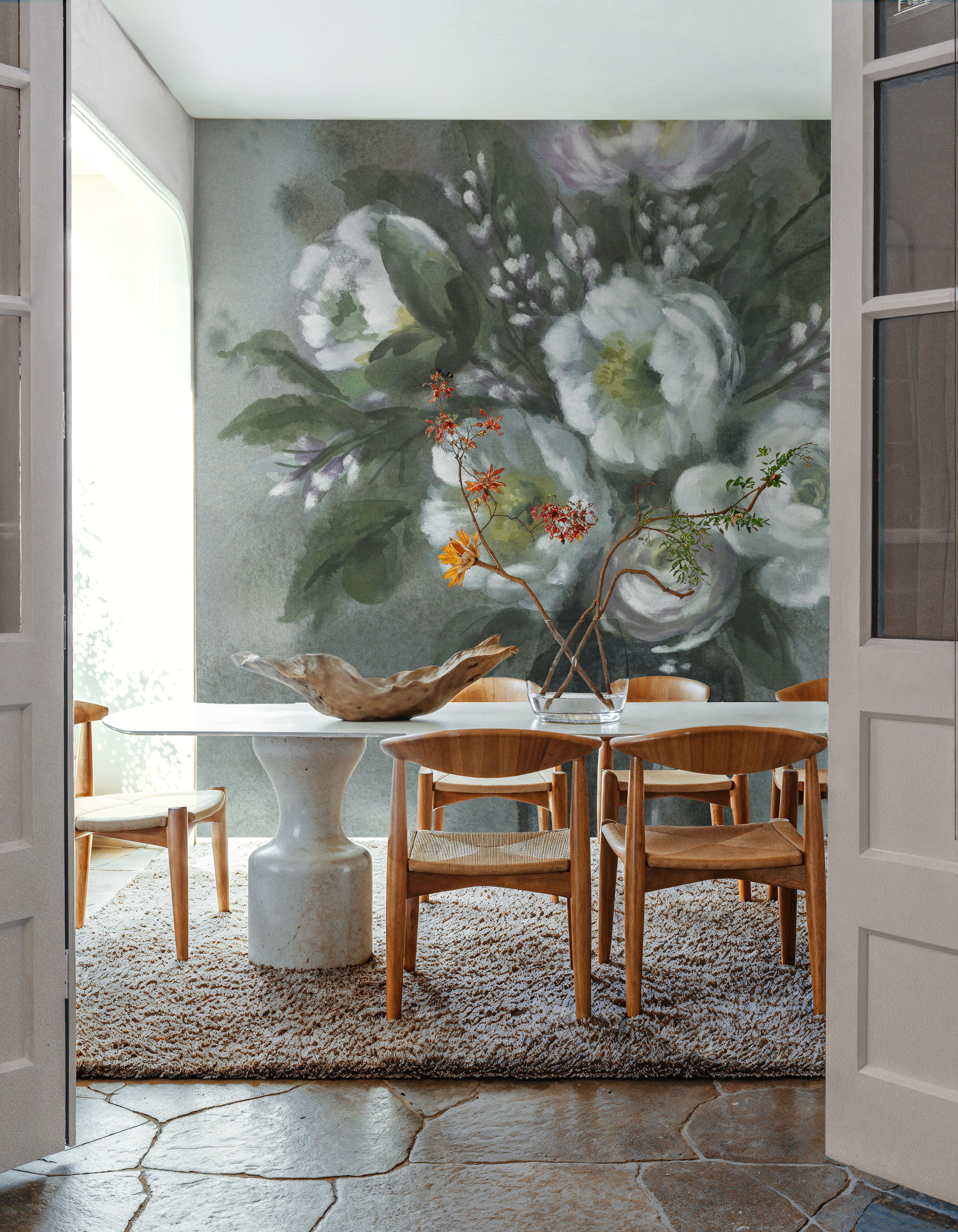 White Floral Vase