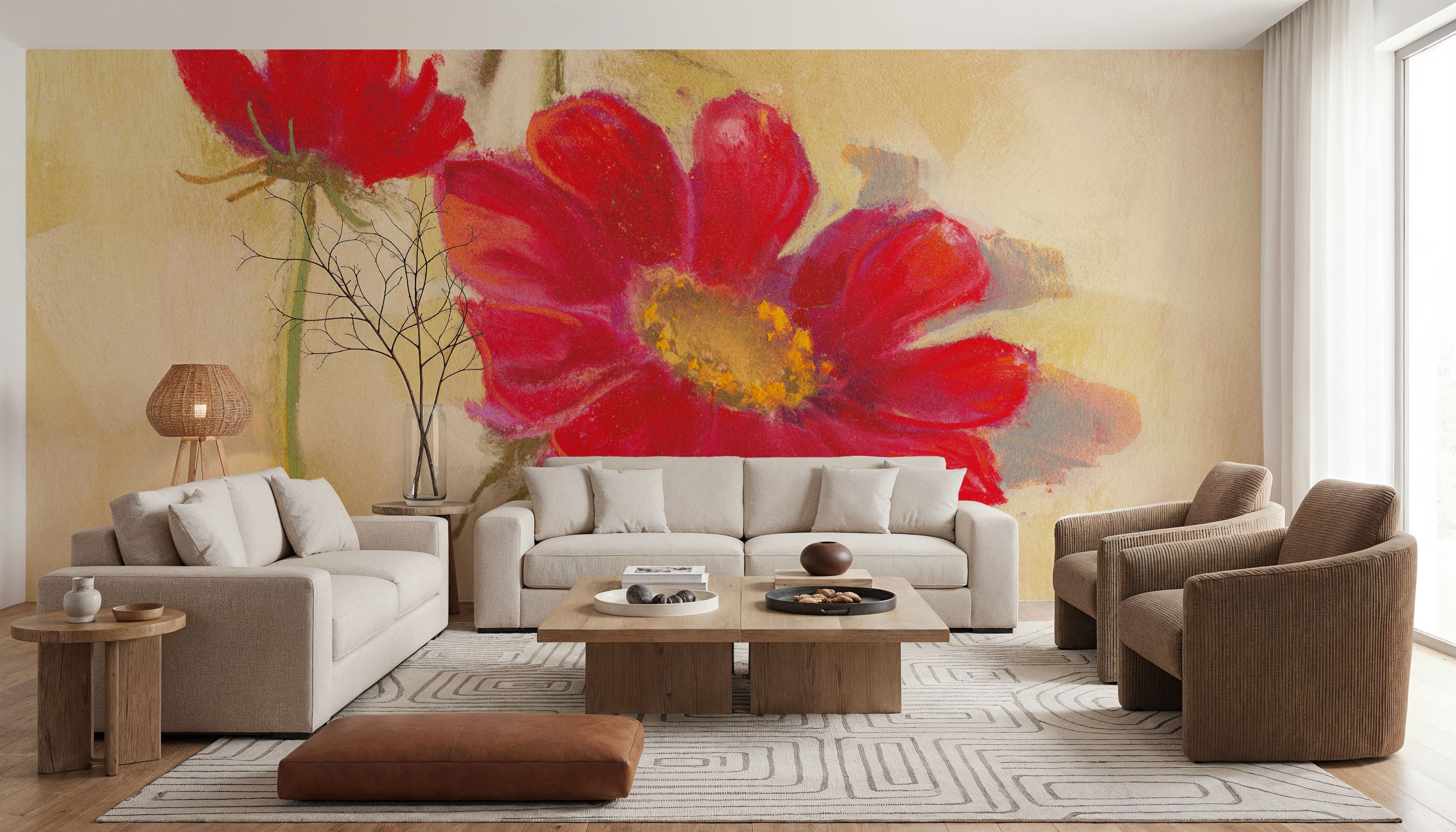 Spicy Red Cosmos, Wallpaper