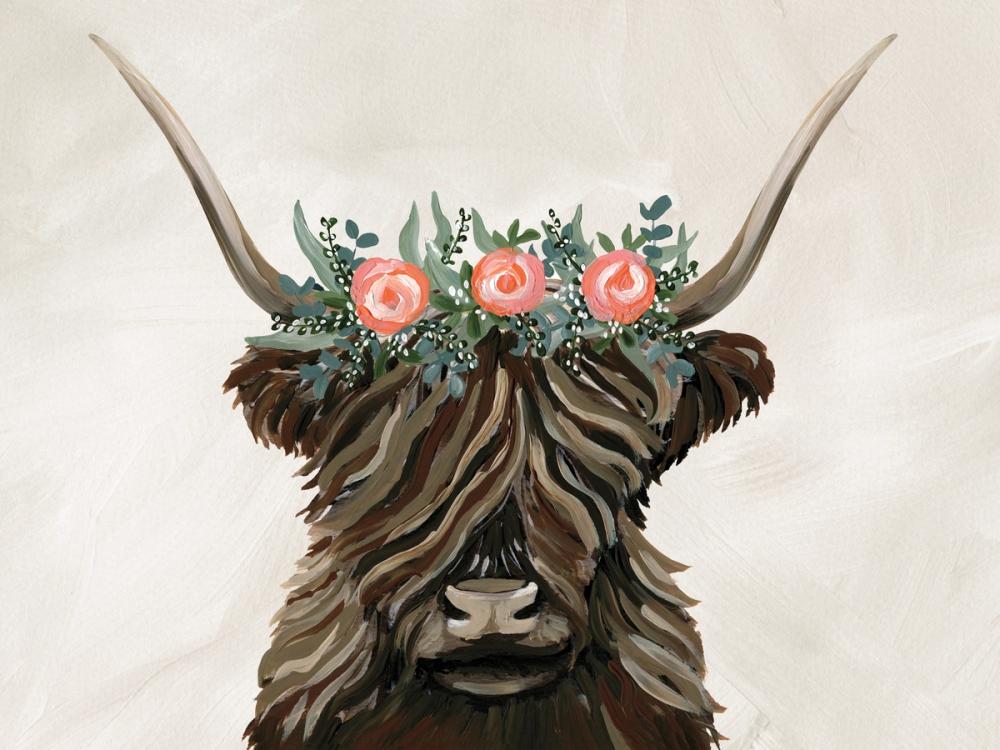 Longhorn with Rose Crown Texture
