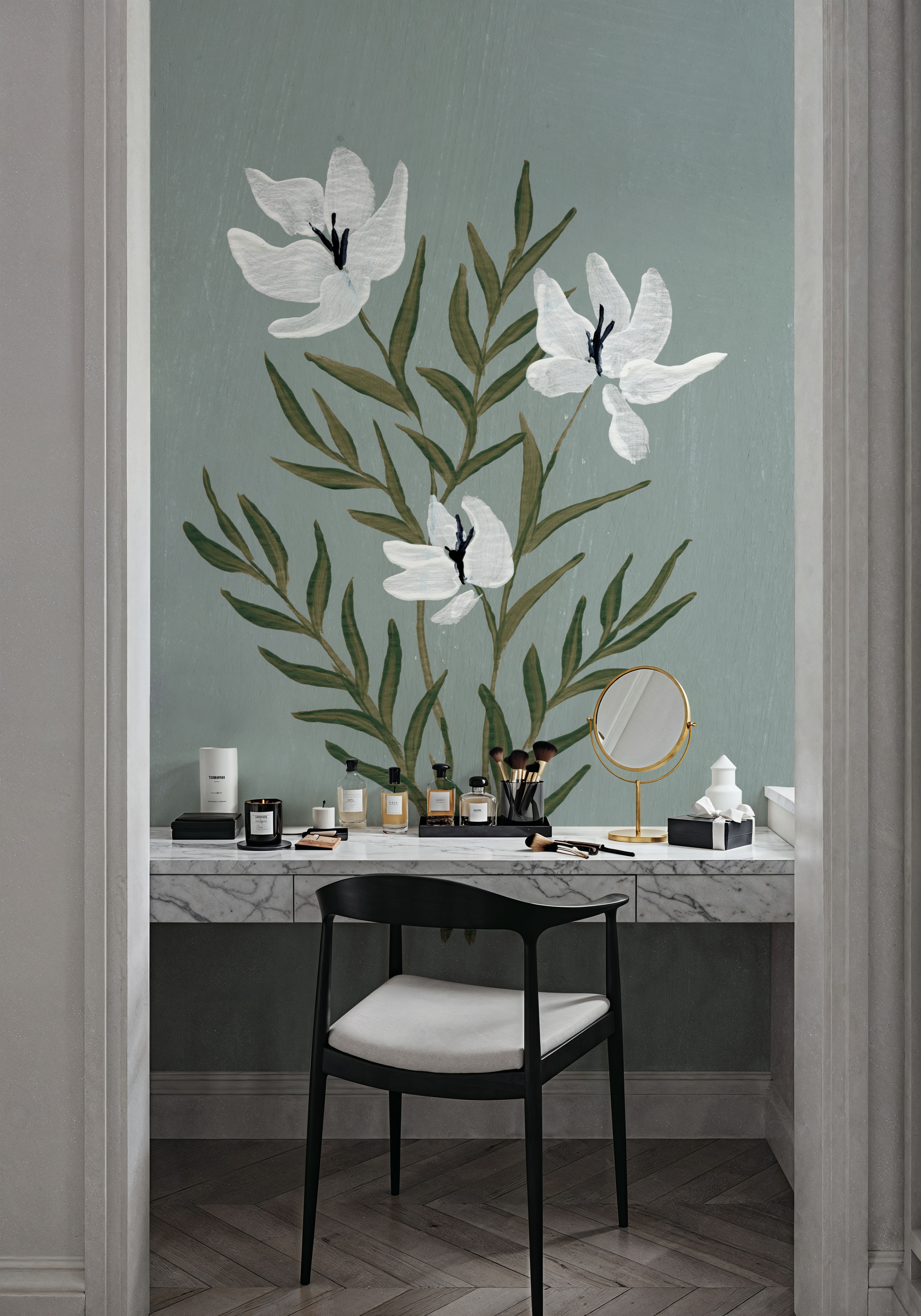 Pretty Little Flower IV Slate Blue