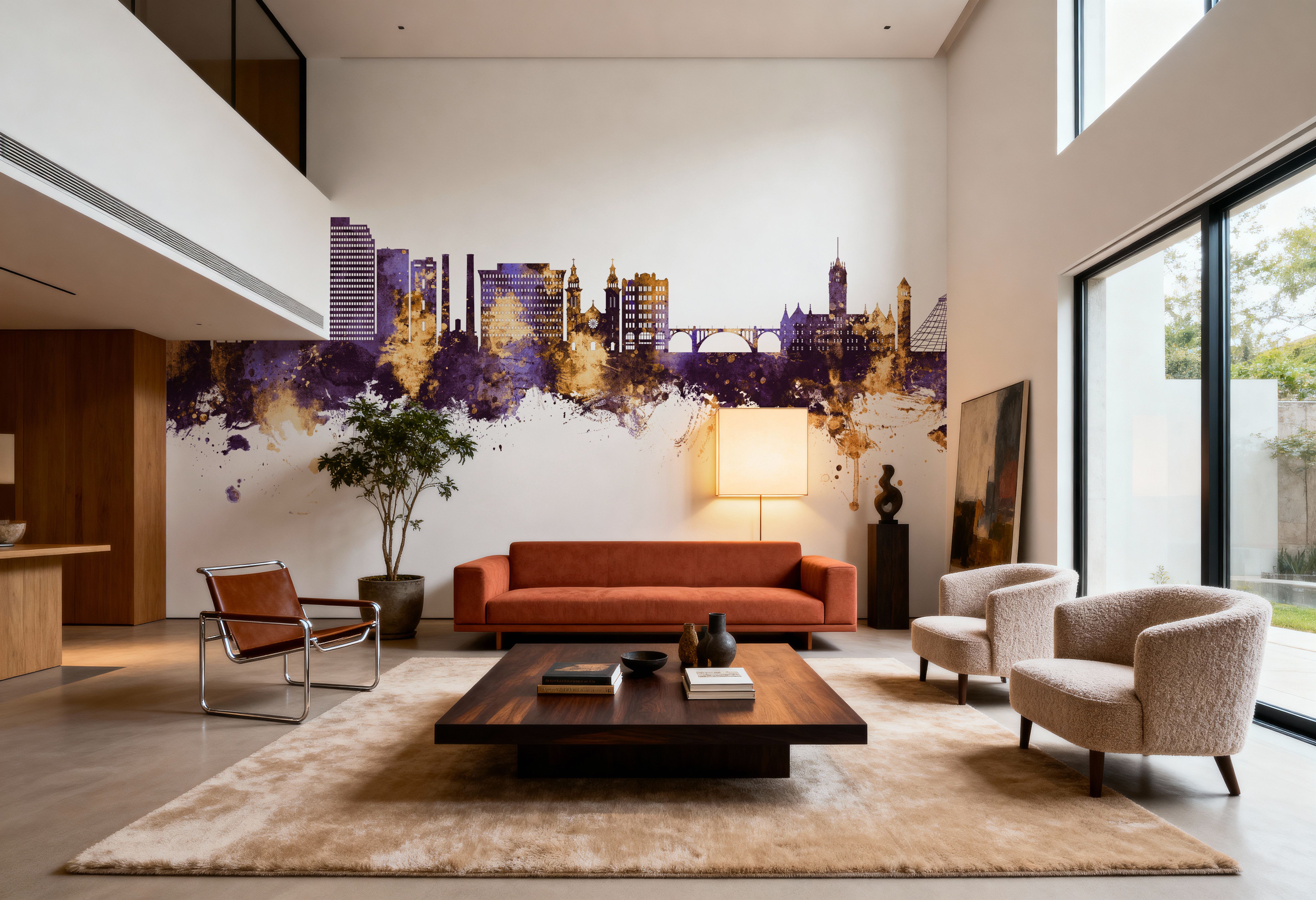 Spokane Washington Skyline Purple & Gold