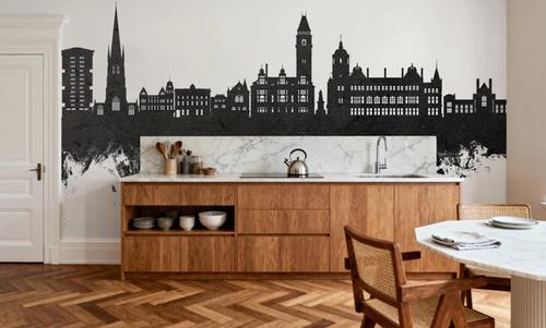 Wakefield England Skyline Black & White