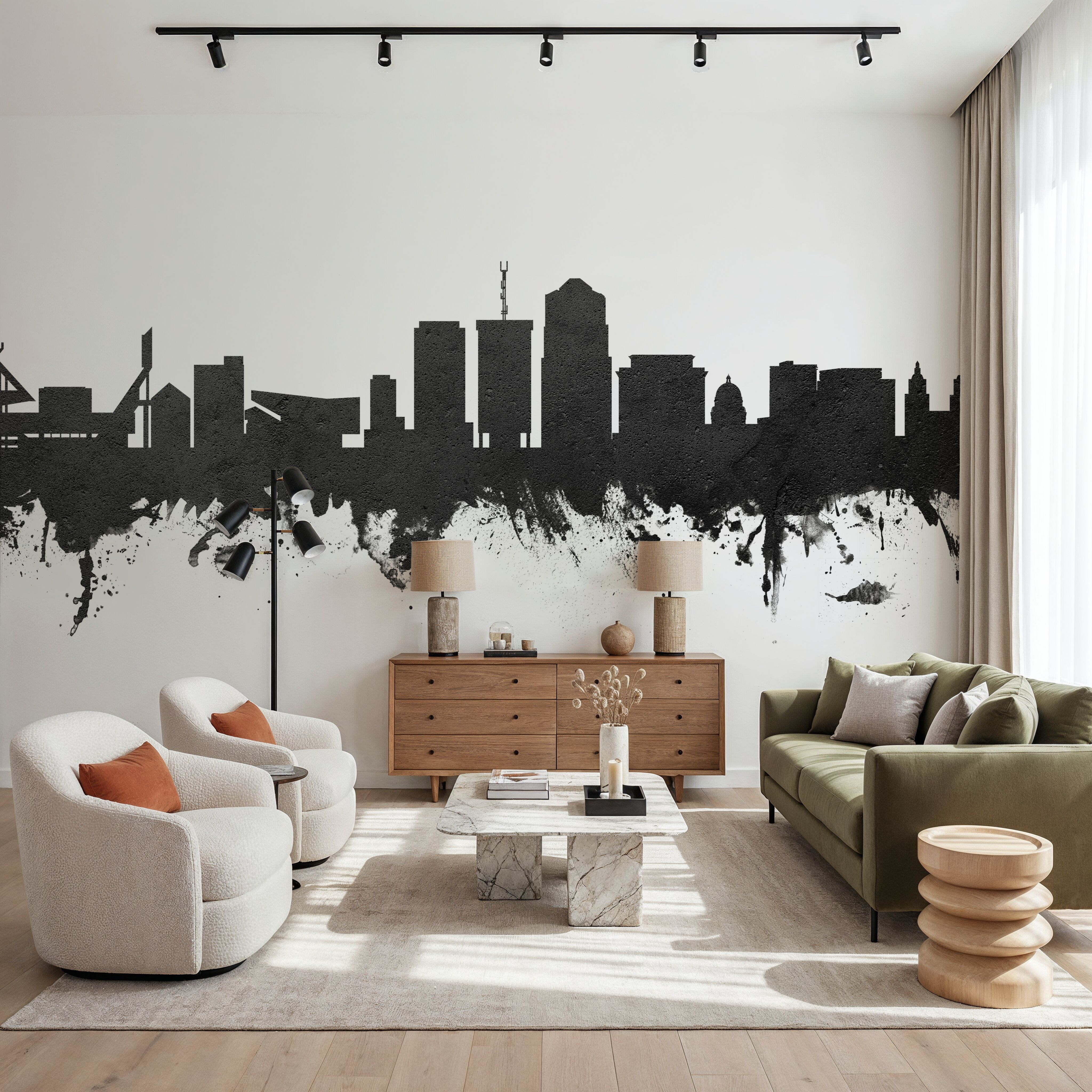 Tucson Arizona Skyline Black & White