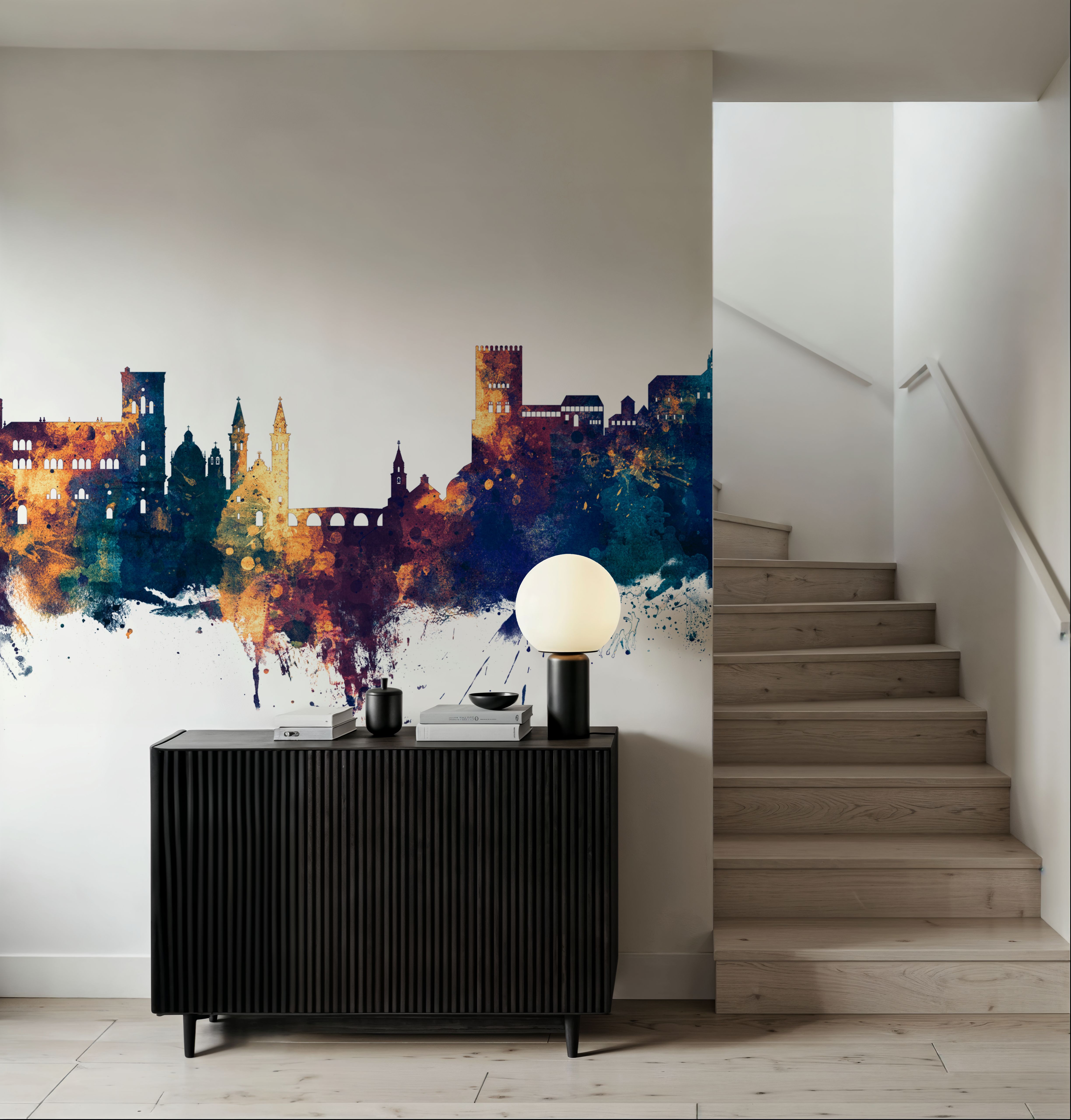 Granada Spain Skyline Blue & Bronze