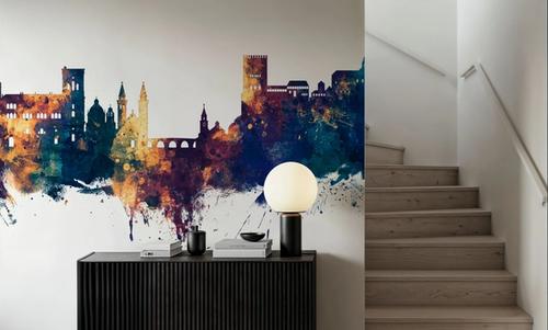 Granada Spain Skyline Blue & Bronze