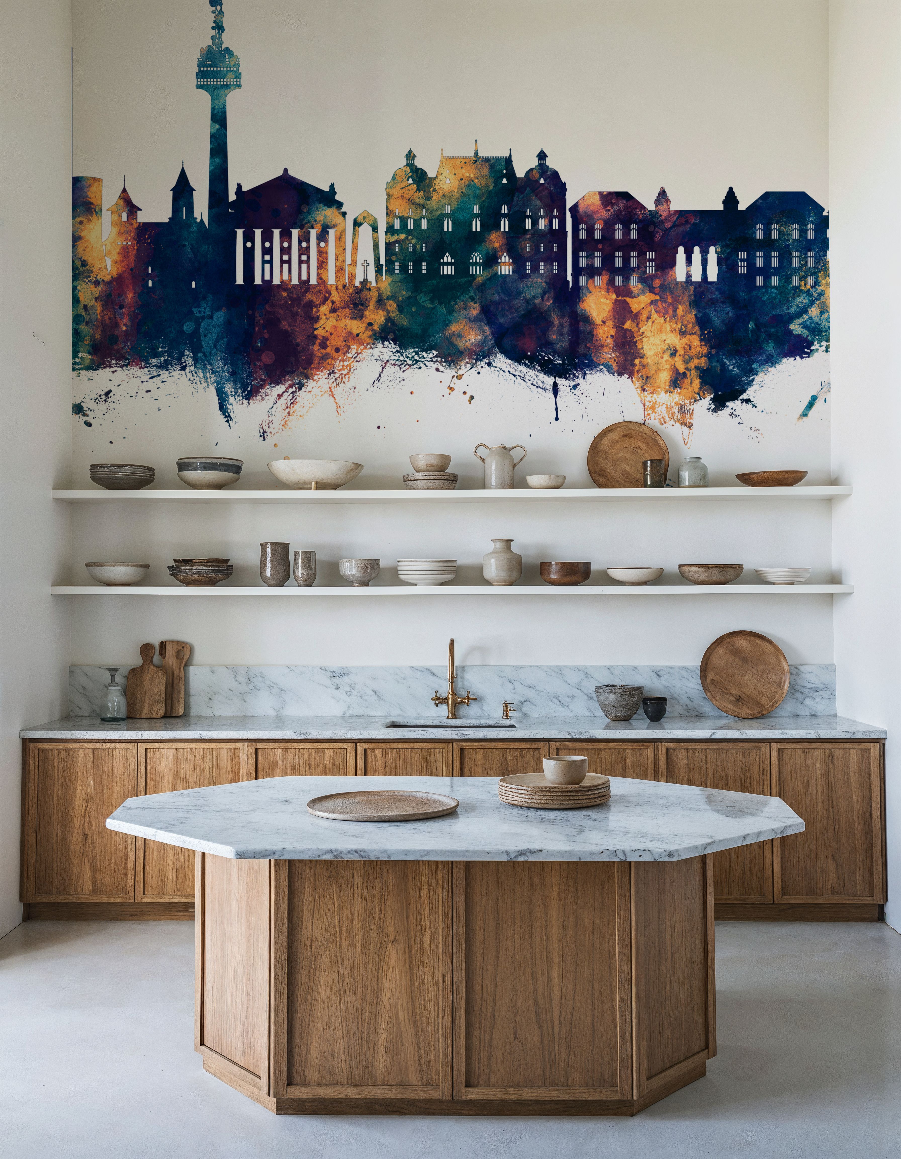 Galaţi Romania Skyline Blue & Bronze