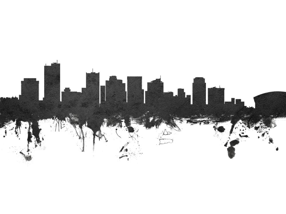 Phoenix Skyline Black & White