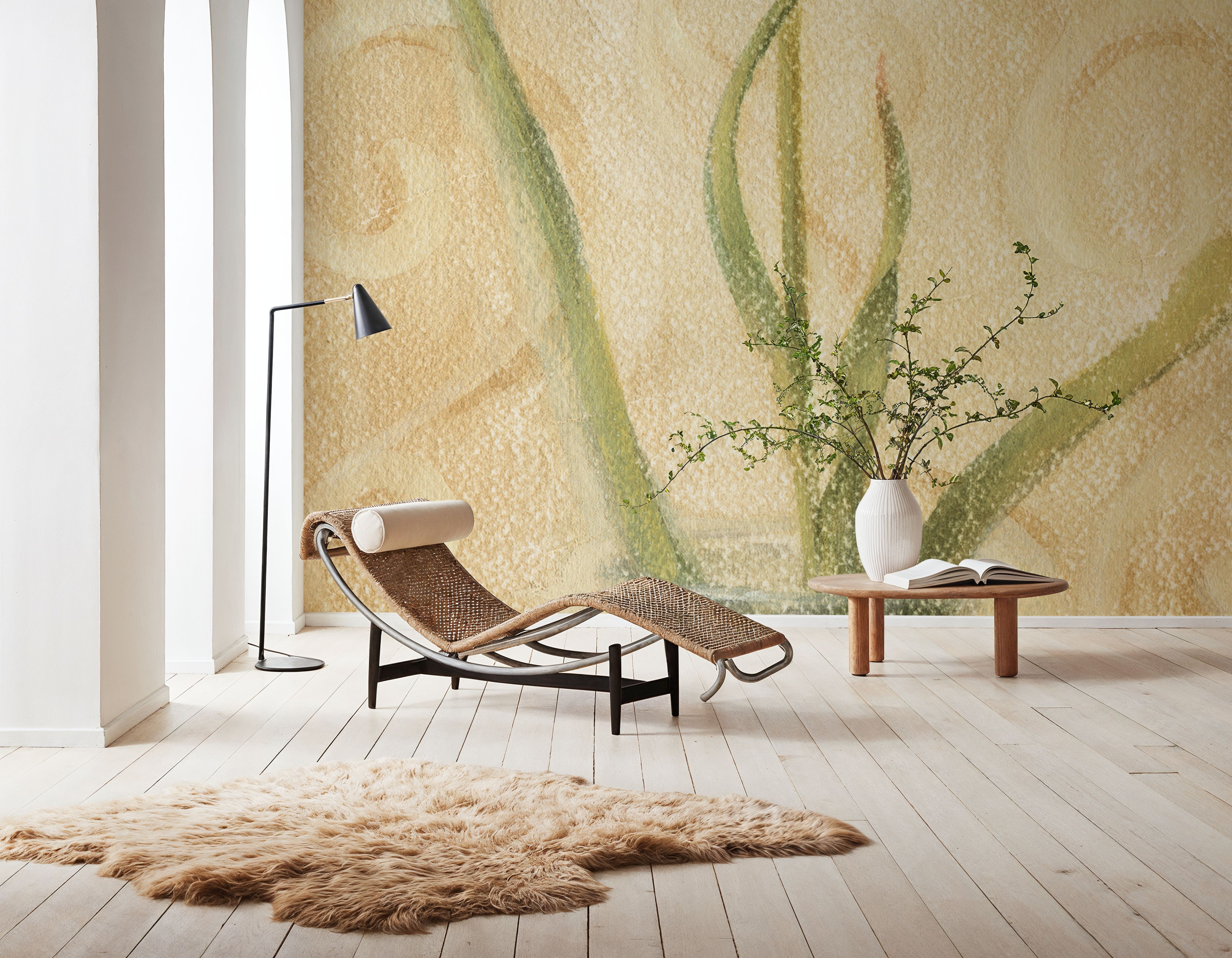 Vintage Tulip in Glass Vase