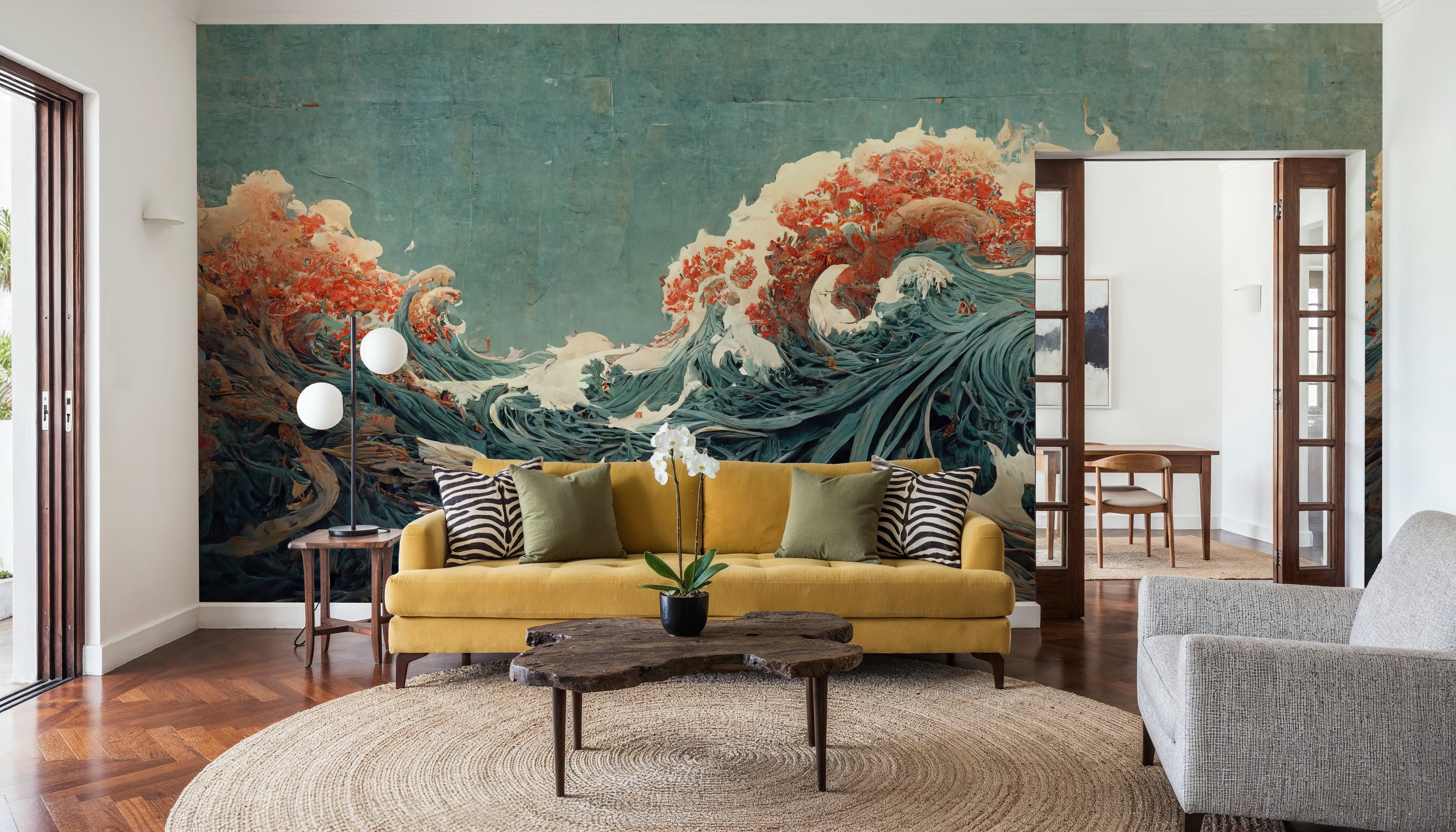 Hokusai Wave, Tapeten