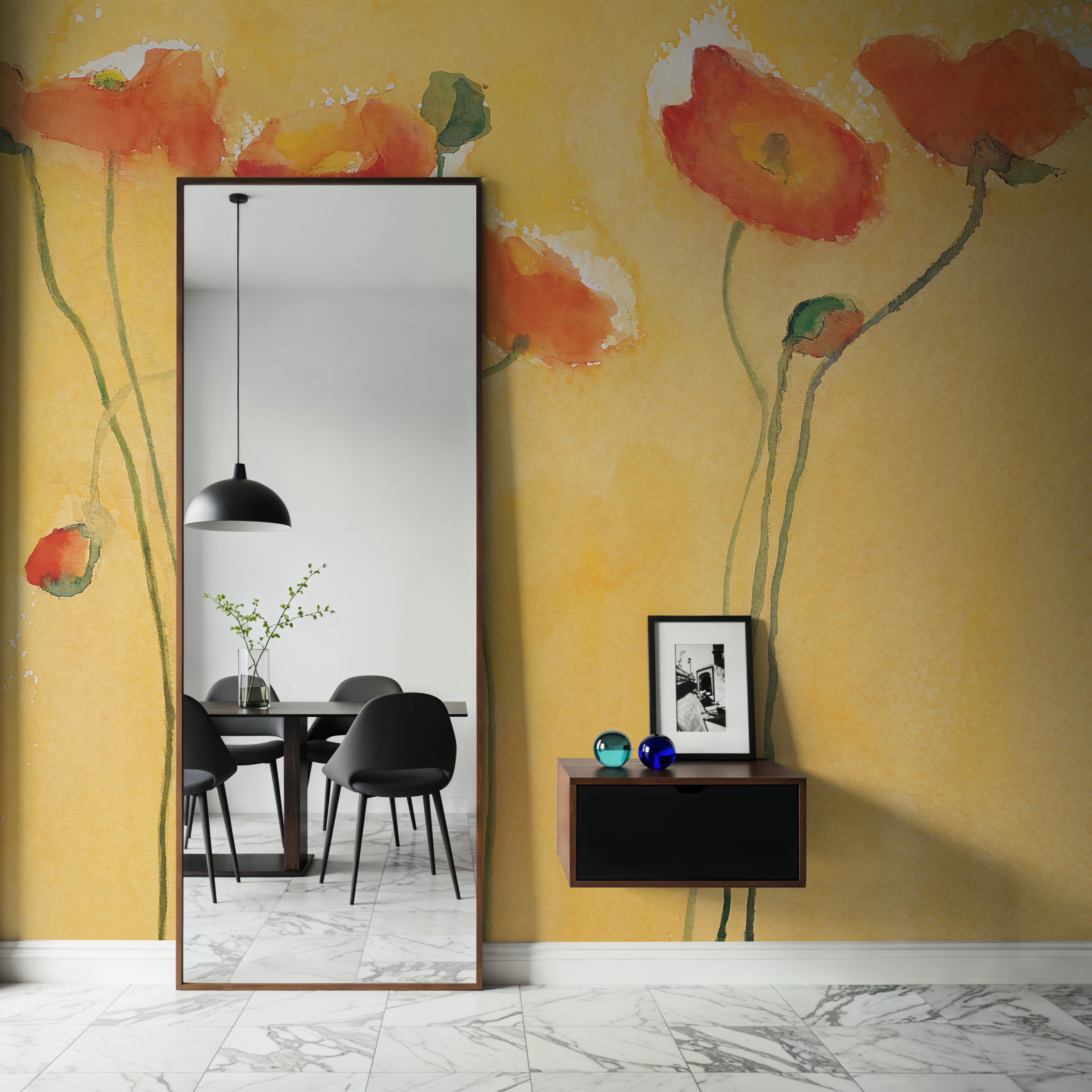 Cadmium Orange Poppies