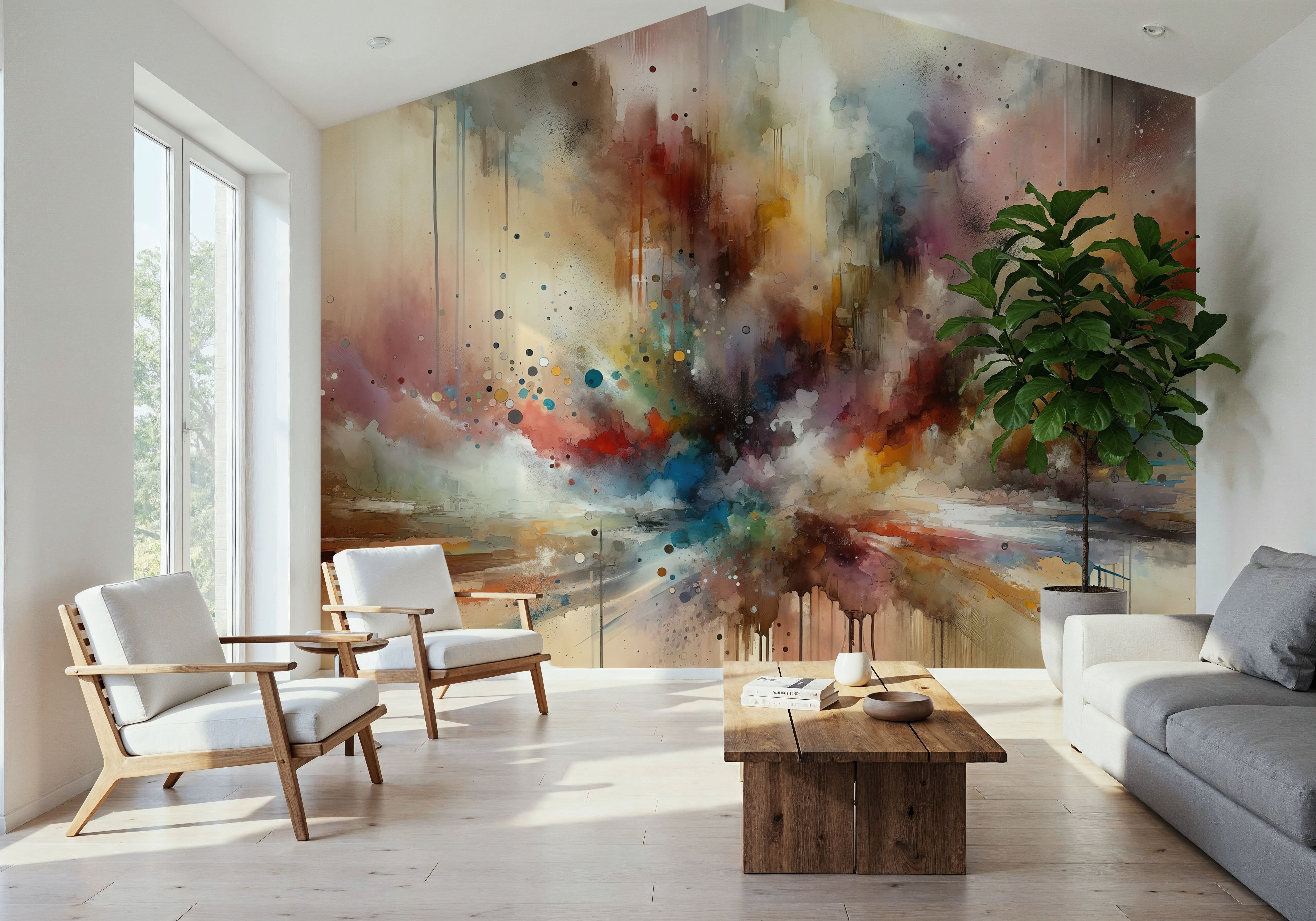 Abstract Journey in Earthy Colors, Wallpaper