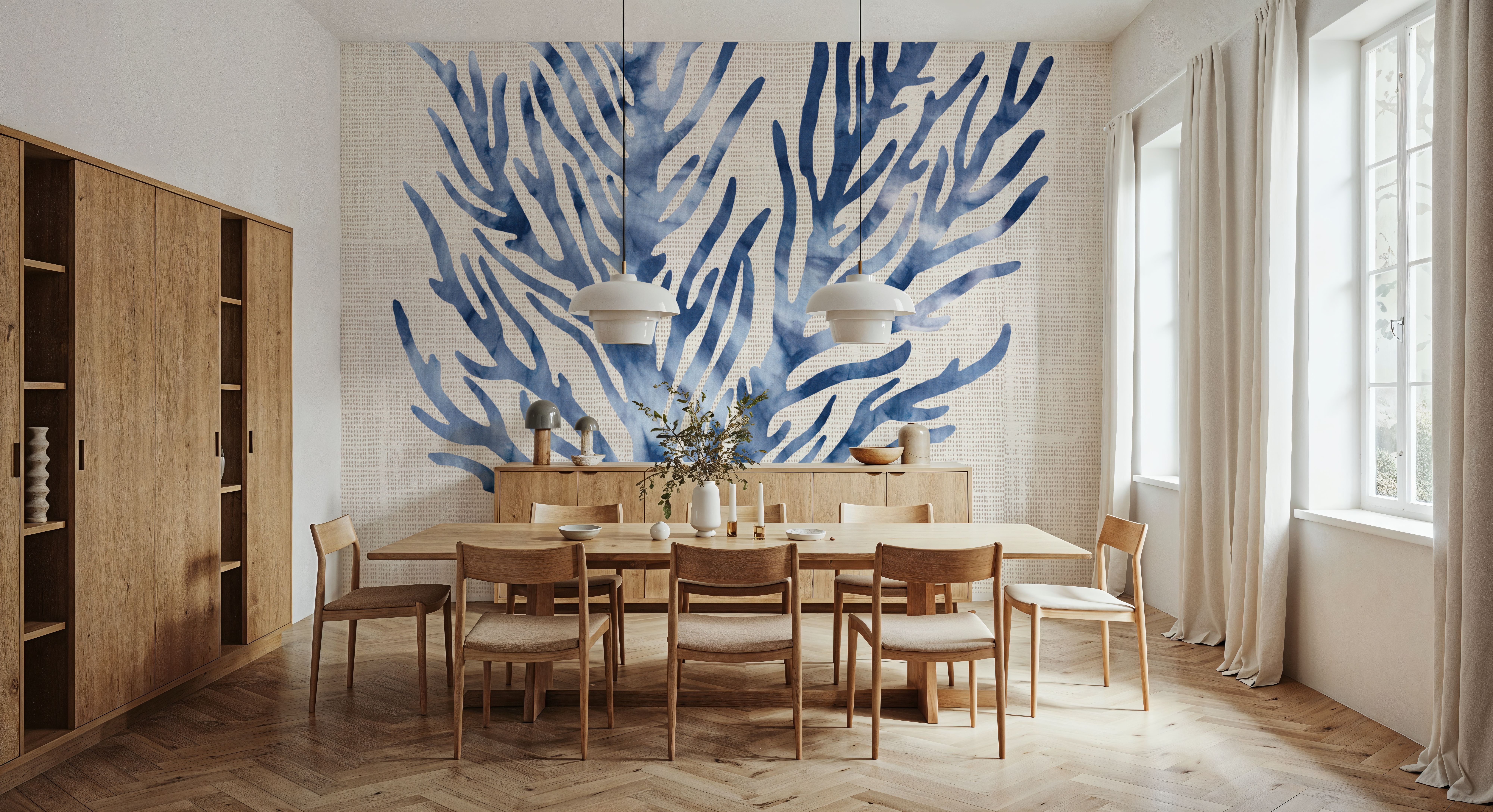 Shibori Coral IV on Linen