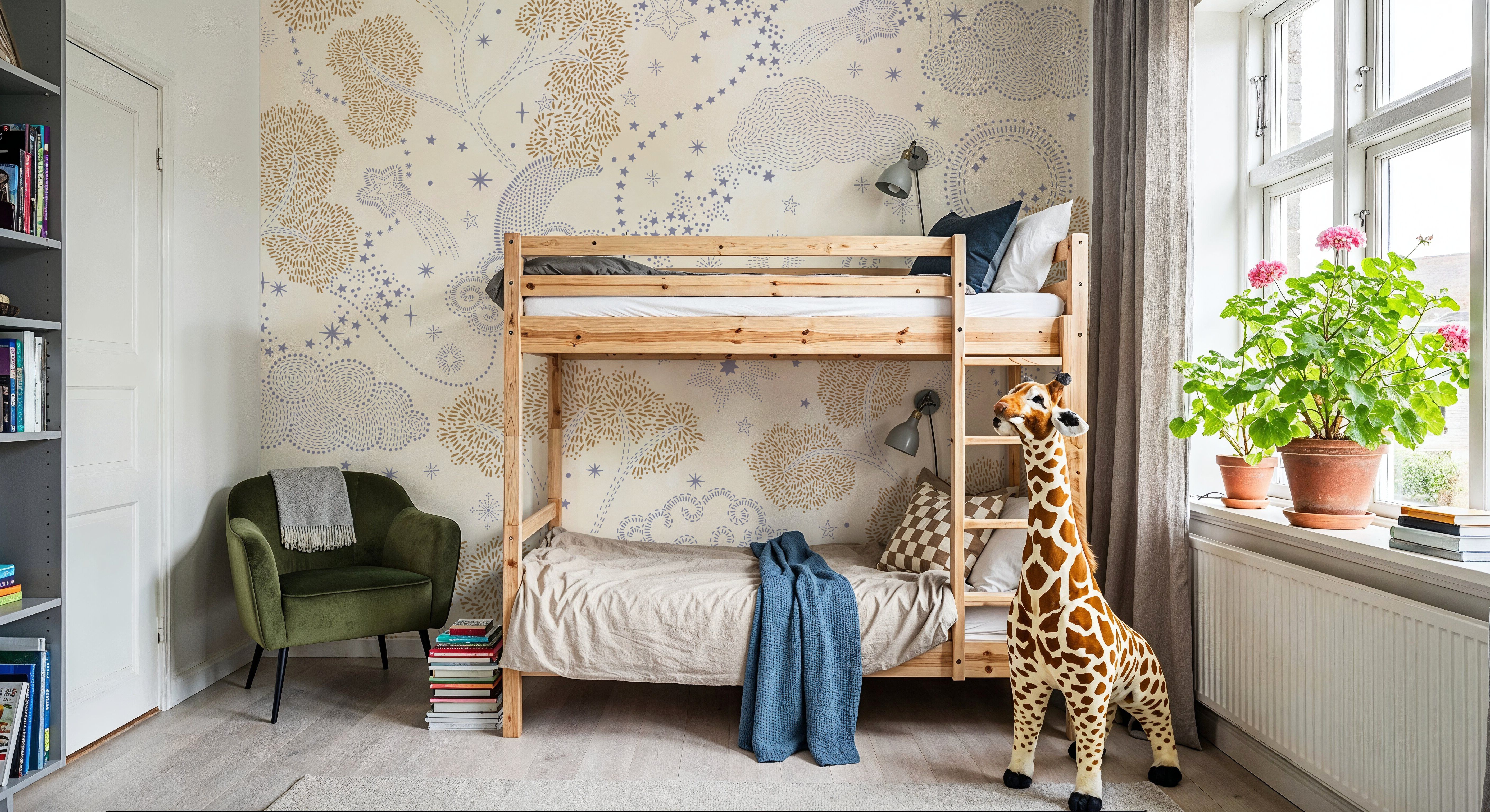 Moonlit Sky, Cream, Carte da parati