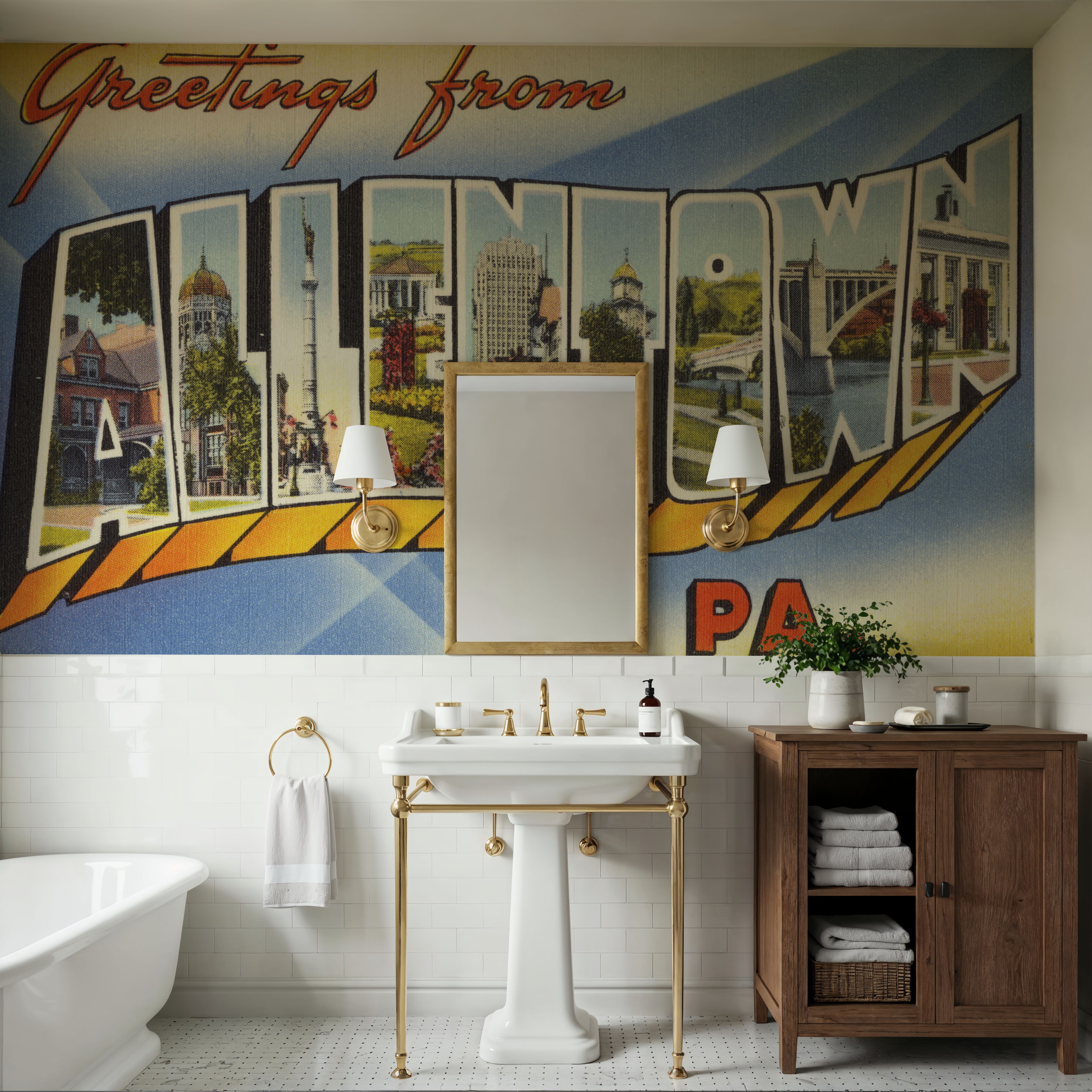 Greetings from Allentown - Screenprint Postcard