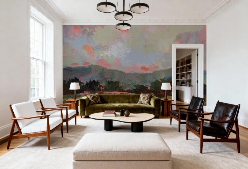 Sunset Hues II wallpaper mural 100% PVC-free and non-toxic