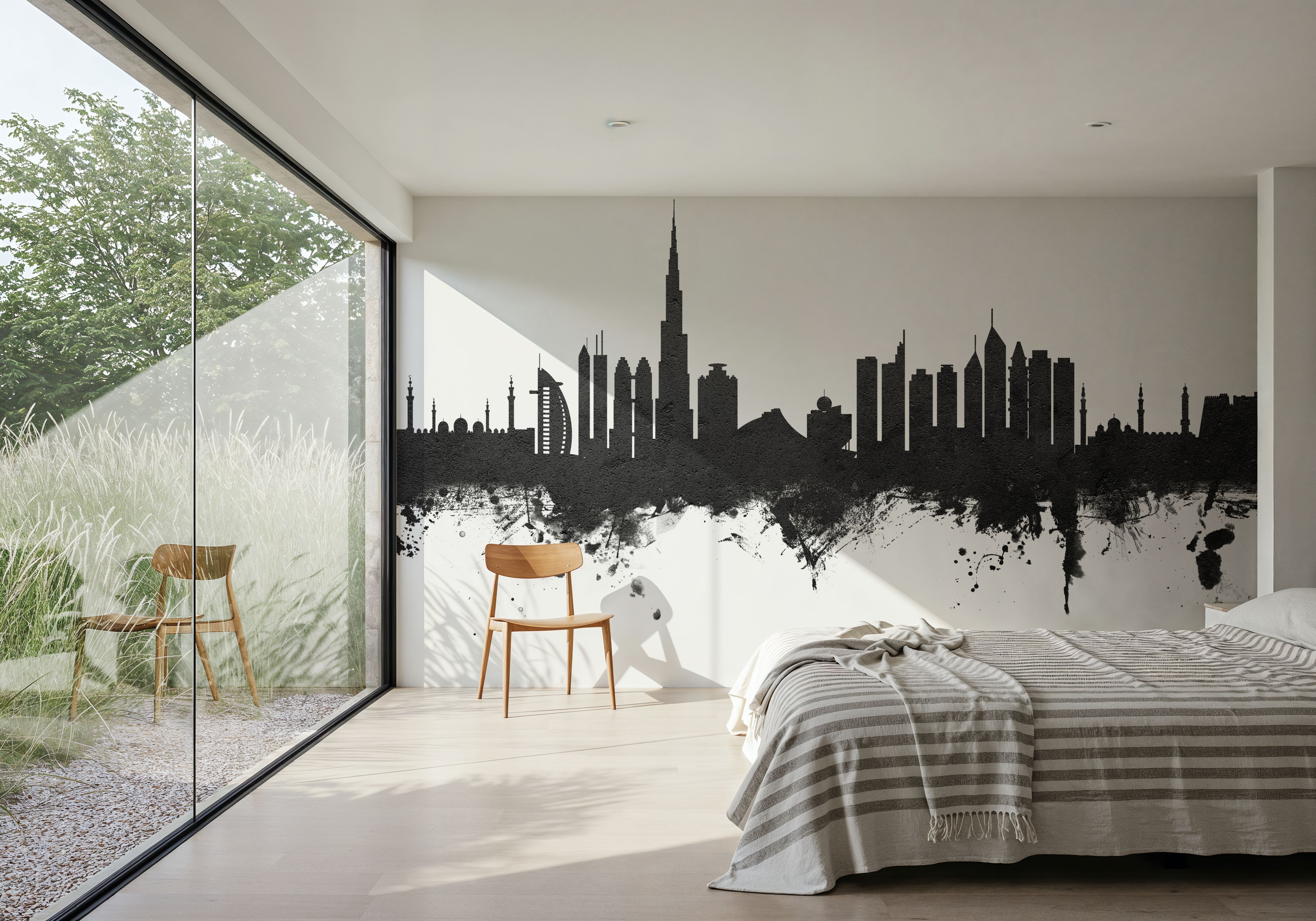 Dubai Skyline Black & White