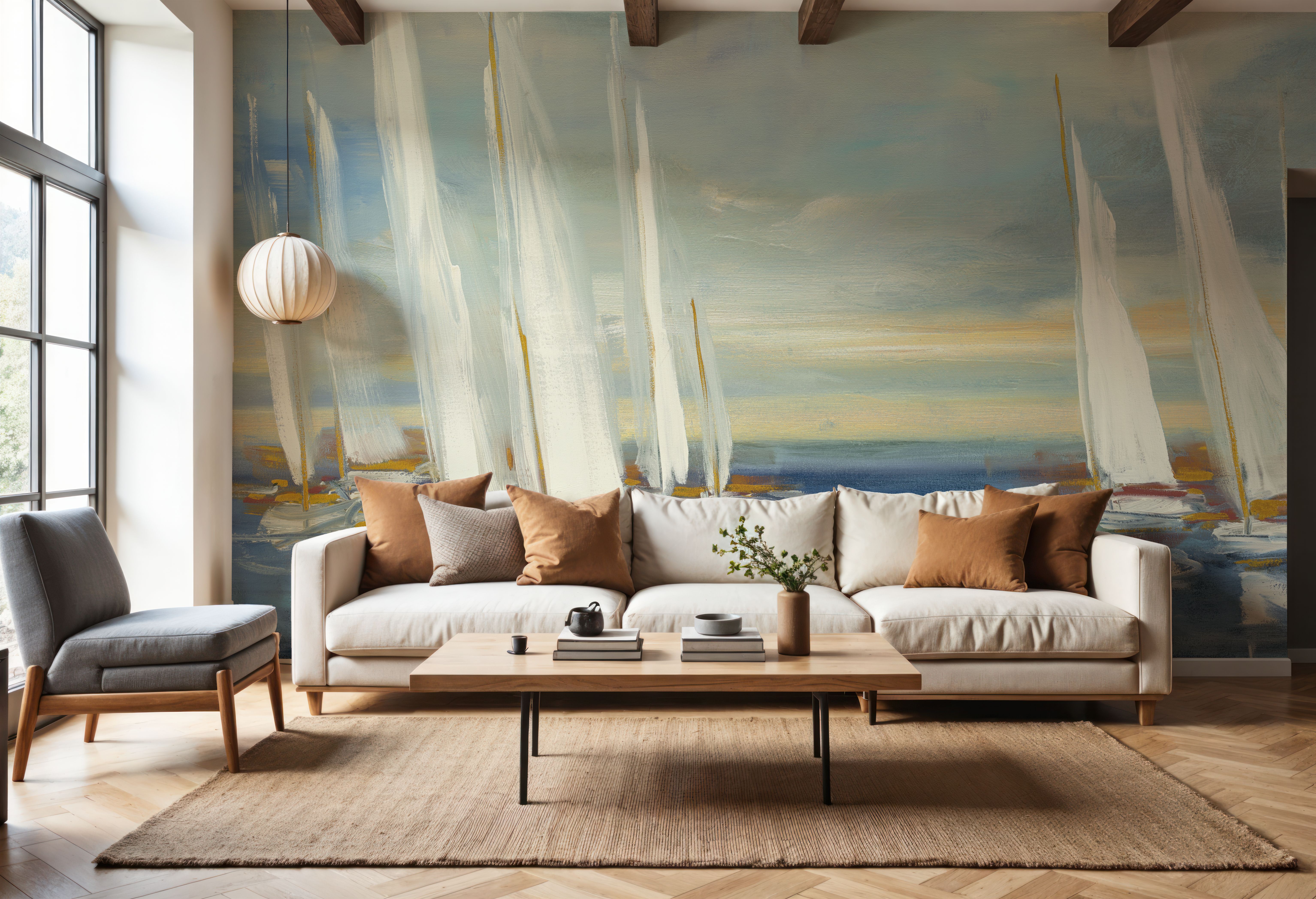 Regatta Sunset, Behang