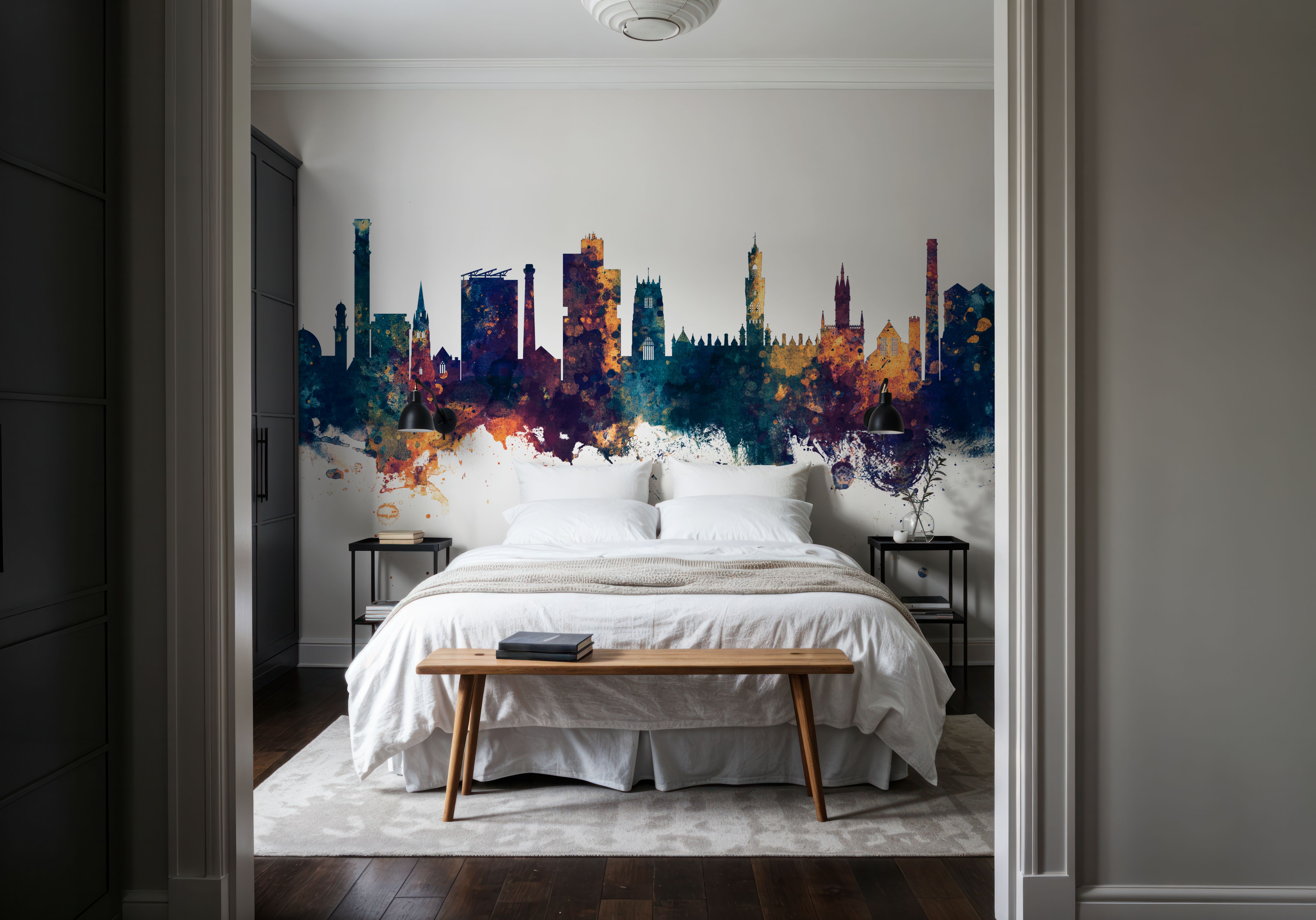 Bradford England Skyline Blue & Bronze