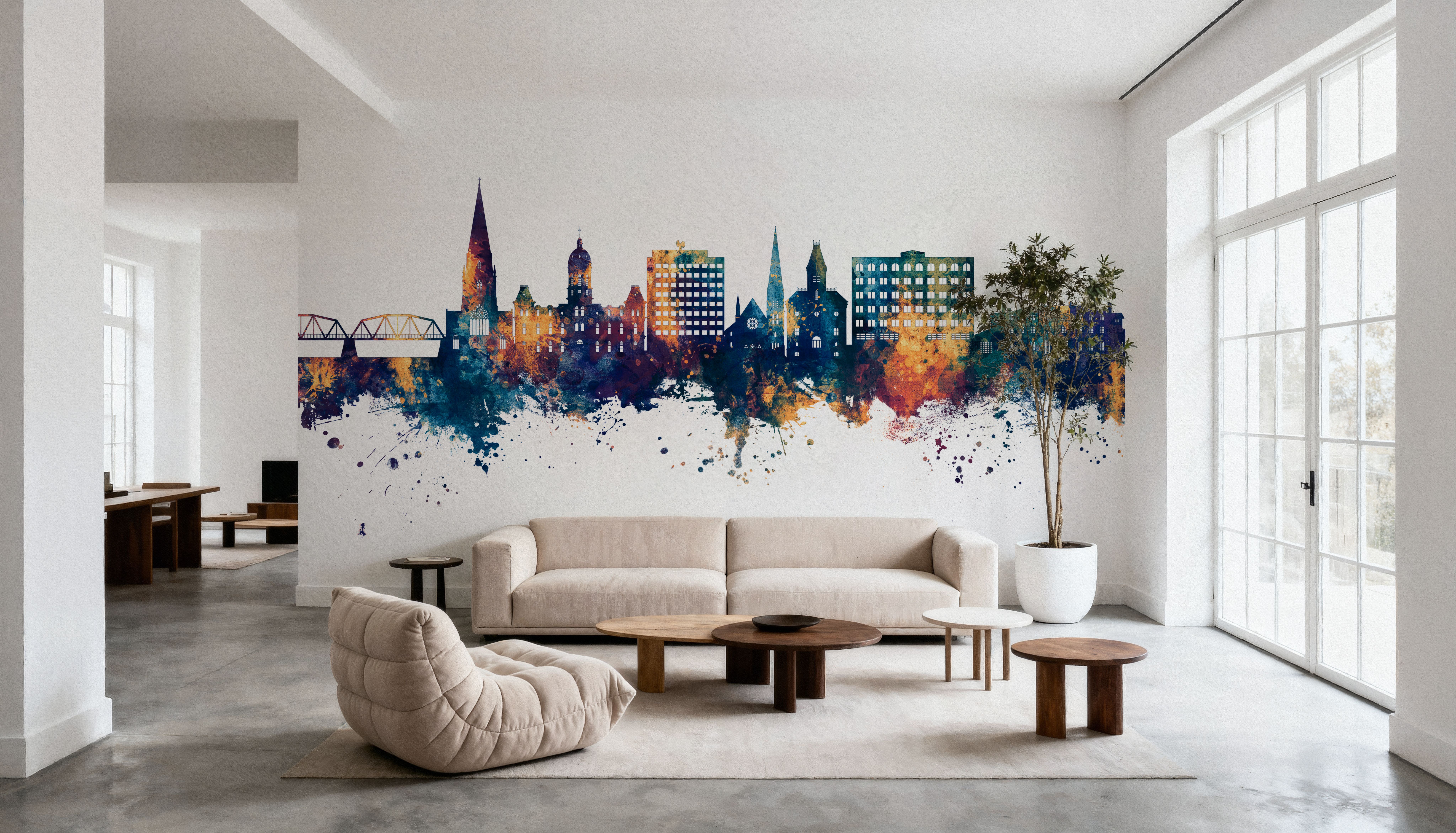 Fredericton Canada Skyline Blue & Bronze