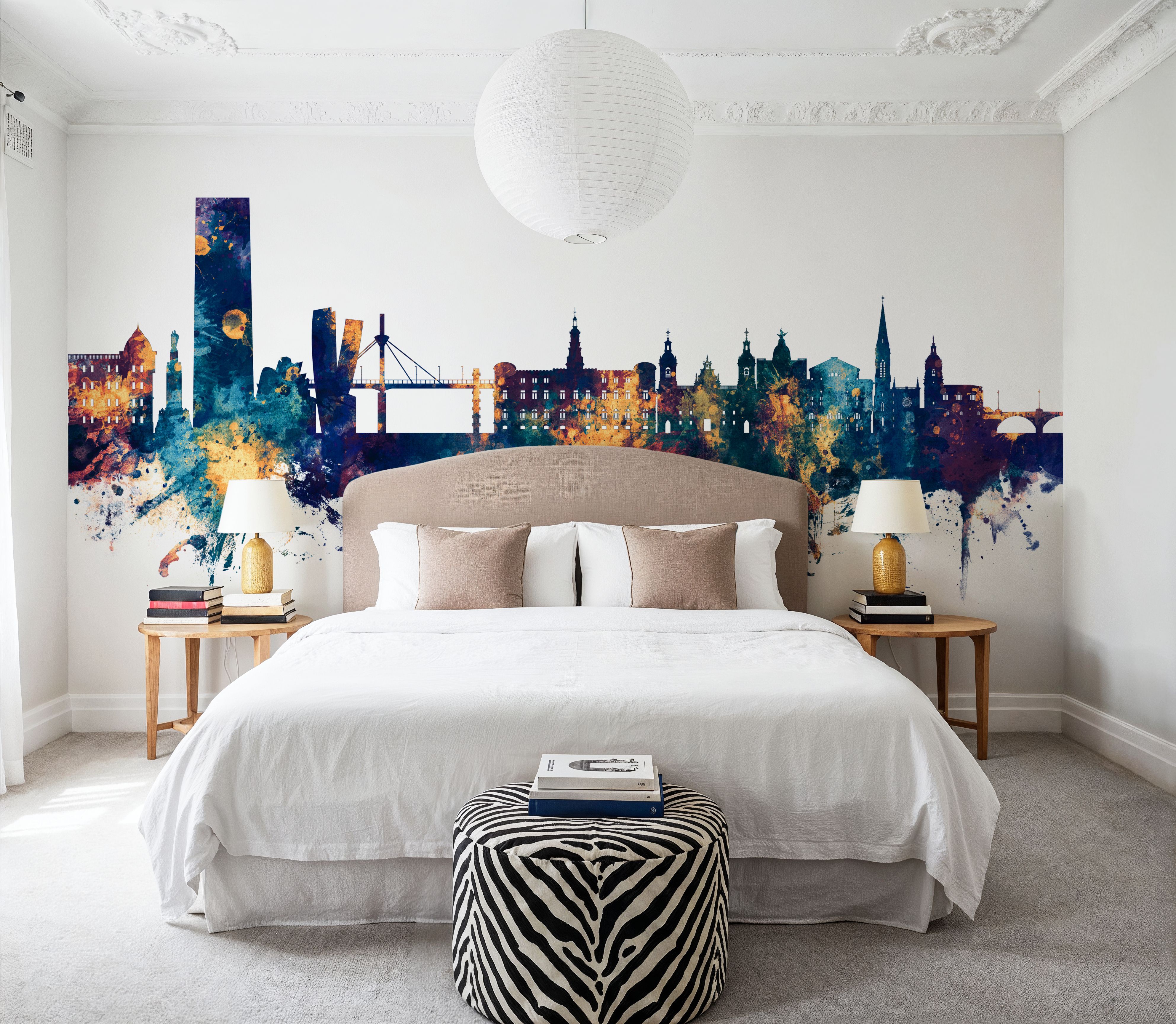 Bilbao Skyline Blue & Bronze