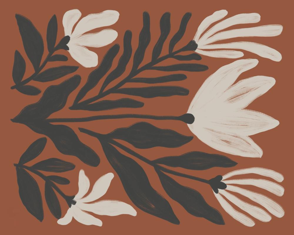 Simple Petals II Brown